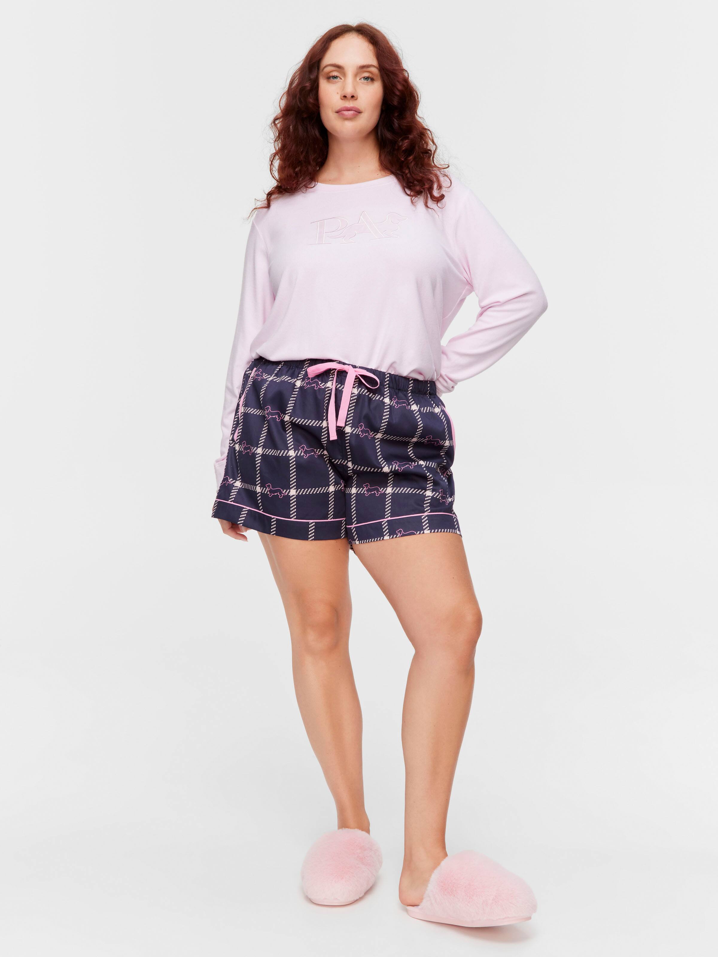 Image for P.A. Plus Penny Windowpane Tuxedo Mini Short from Peter Alexander