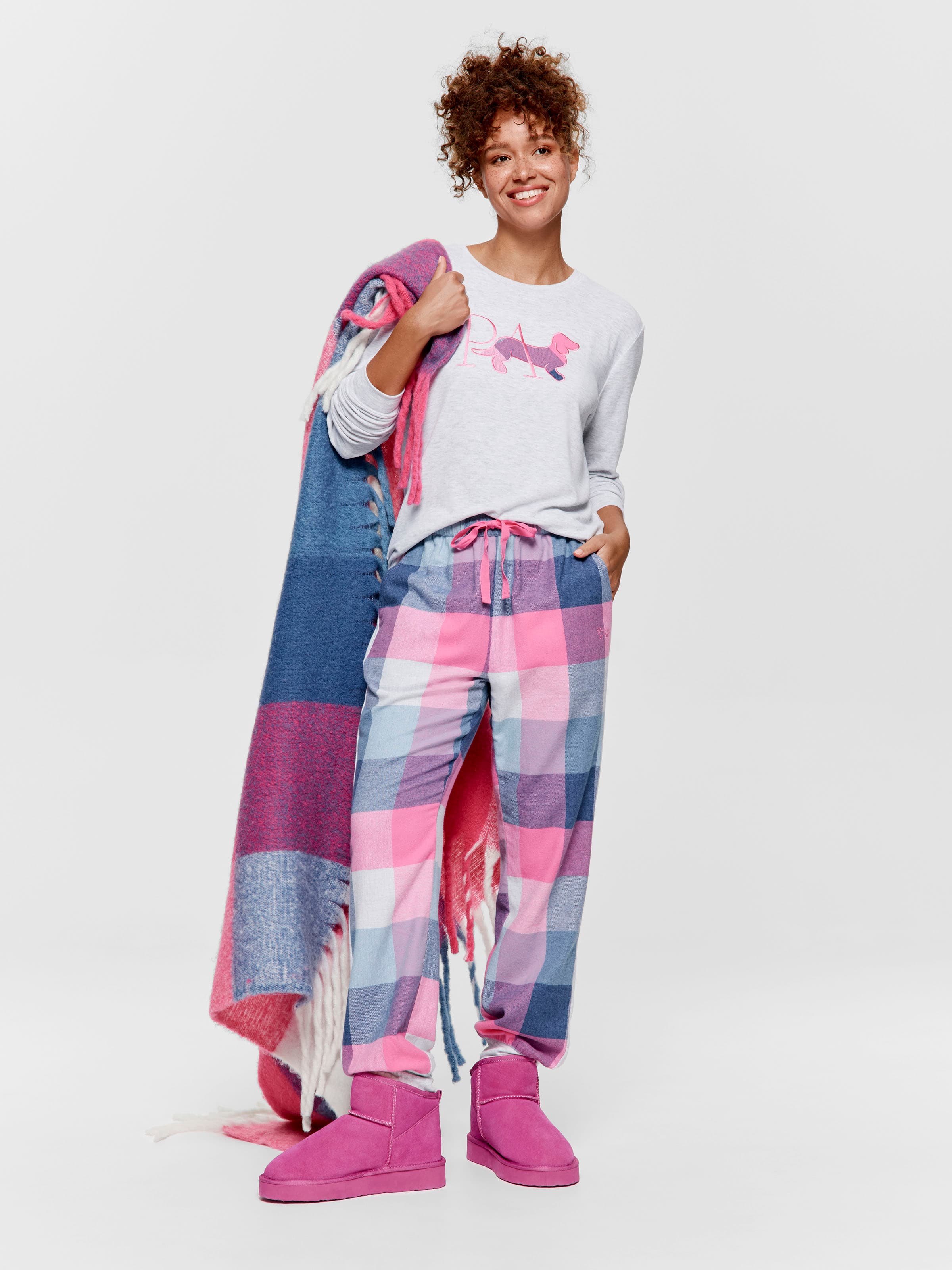 Image for Buffalo Check Flannelette Cuff Pj Pant from Peter Alexander