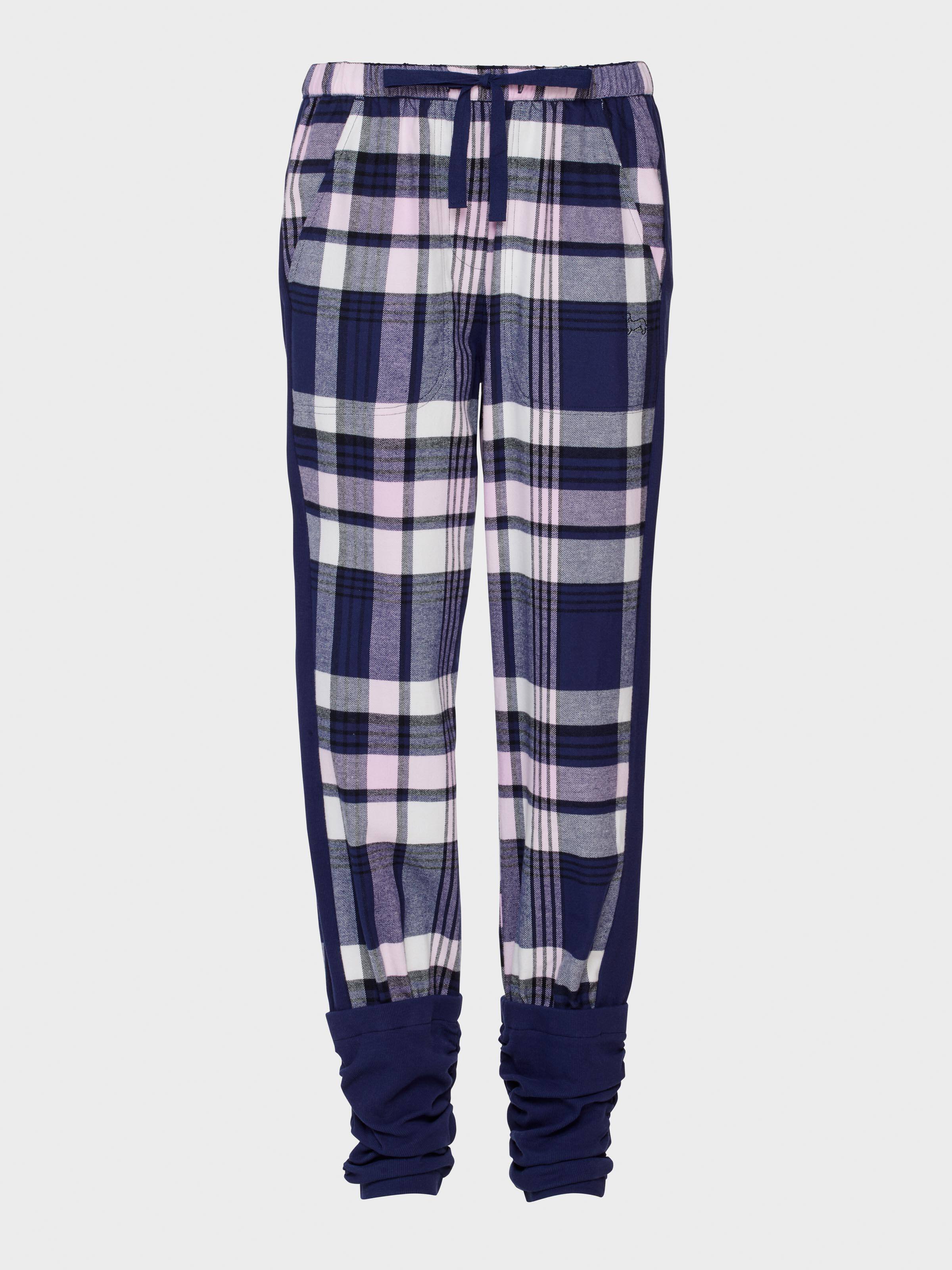 Image for Navy Check Legwarmer Flannelette Pj Pant from Peter Alexander