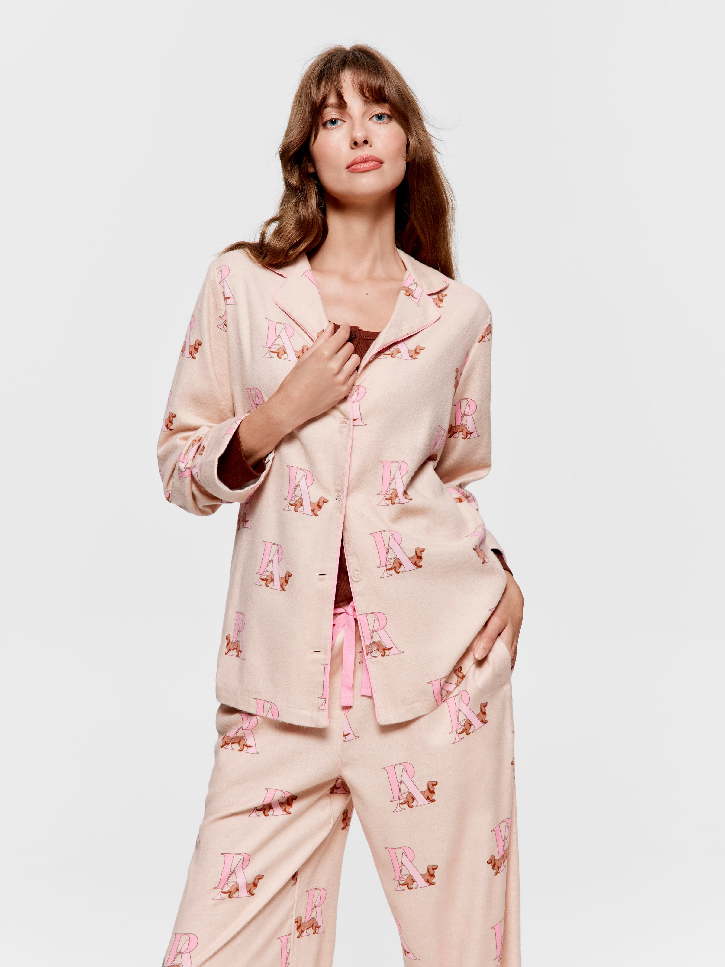 Image for Penny Monogram Bamboo Flannelette Classic Pj Set from Peter Alexander