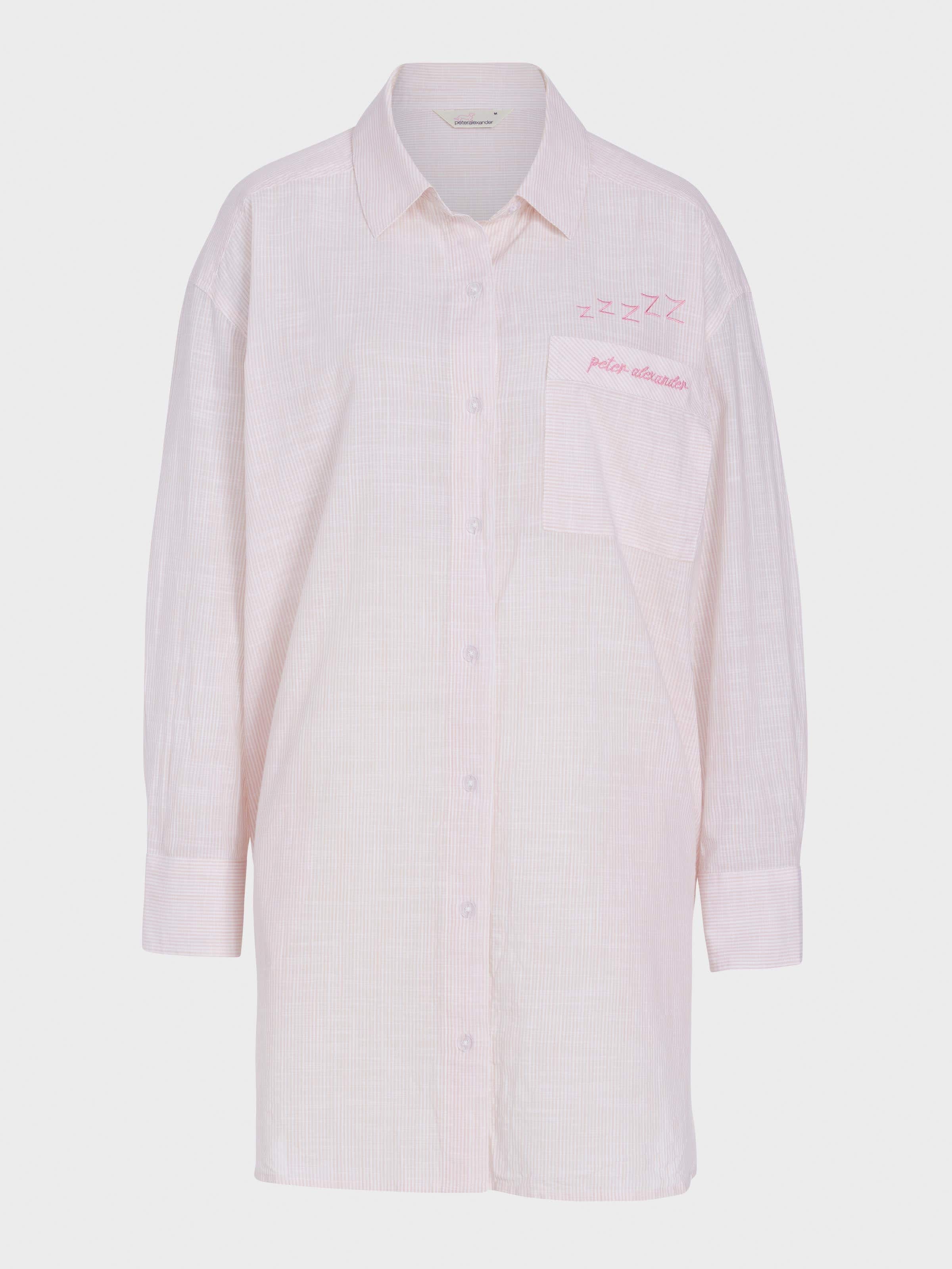 Image for Stripe 100% Cotton Long Sleeve Nightshirt from Peter Alexander