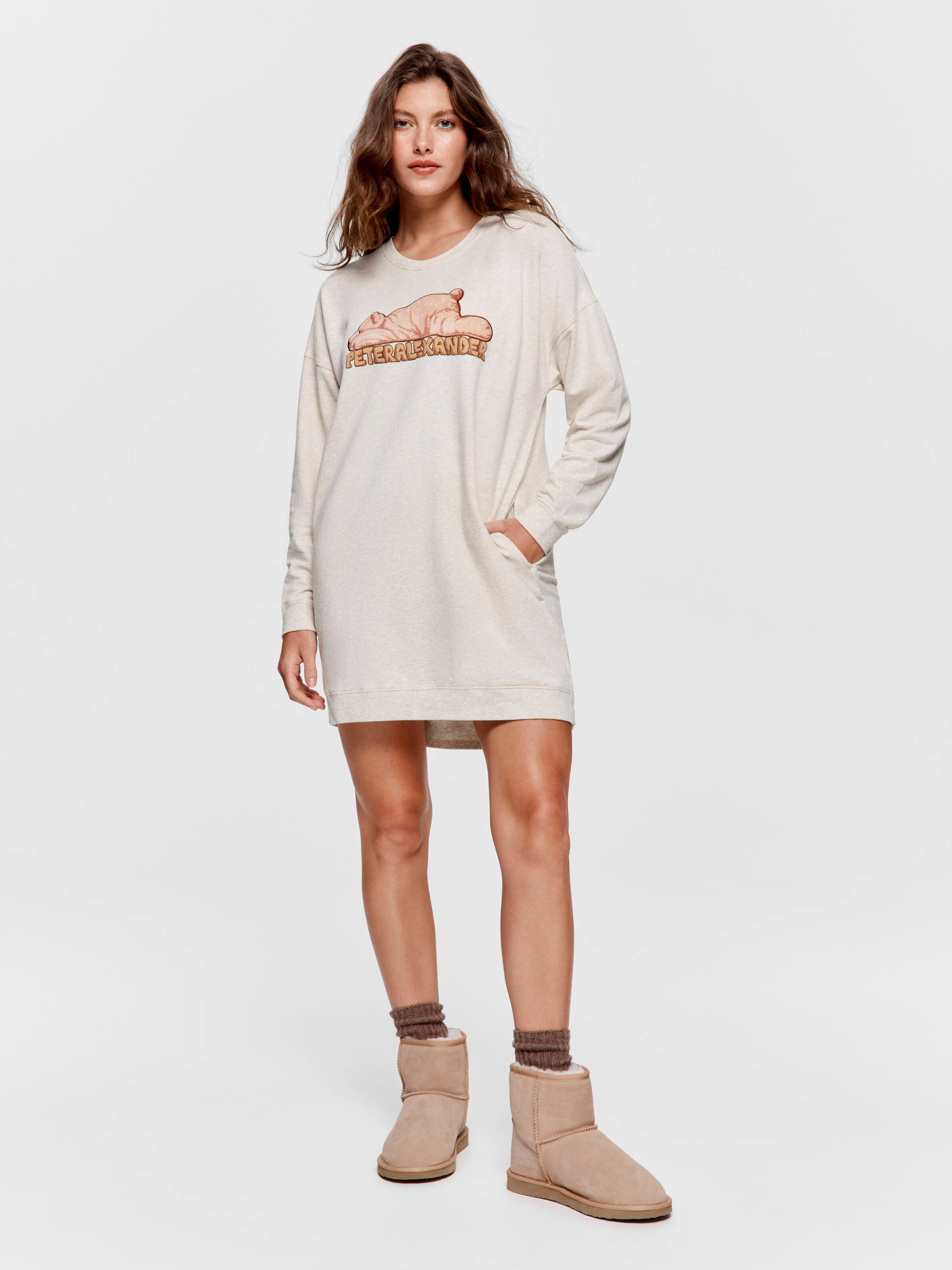 Image for Bear Long Sleeve Sweater Nightie from Peter Alexander