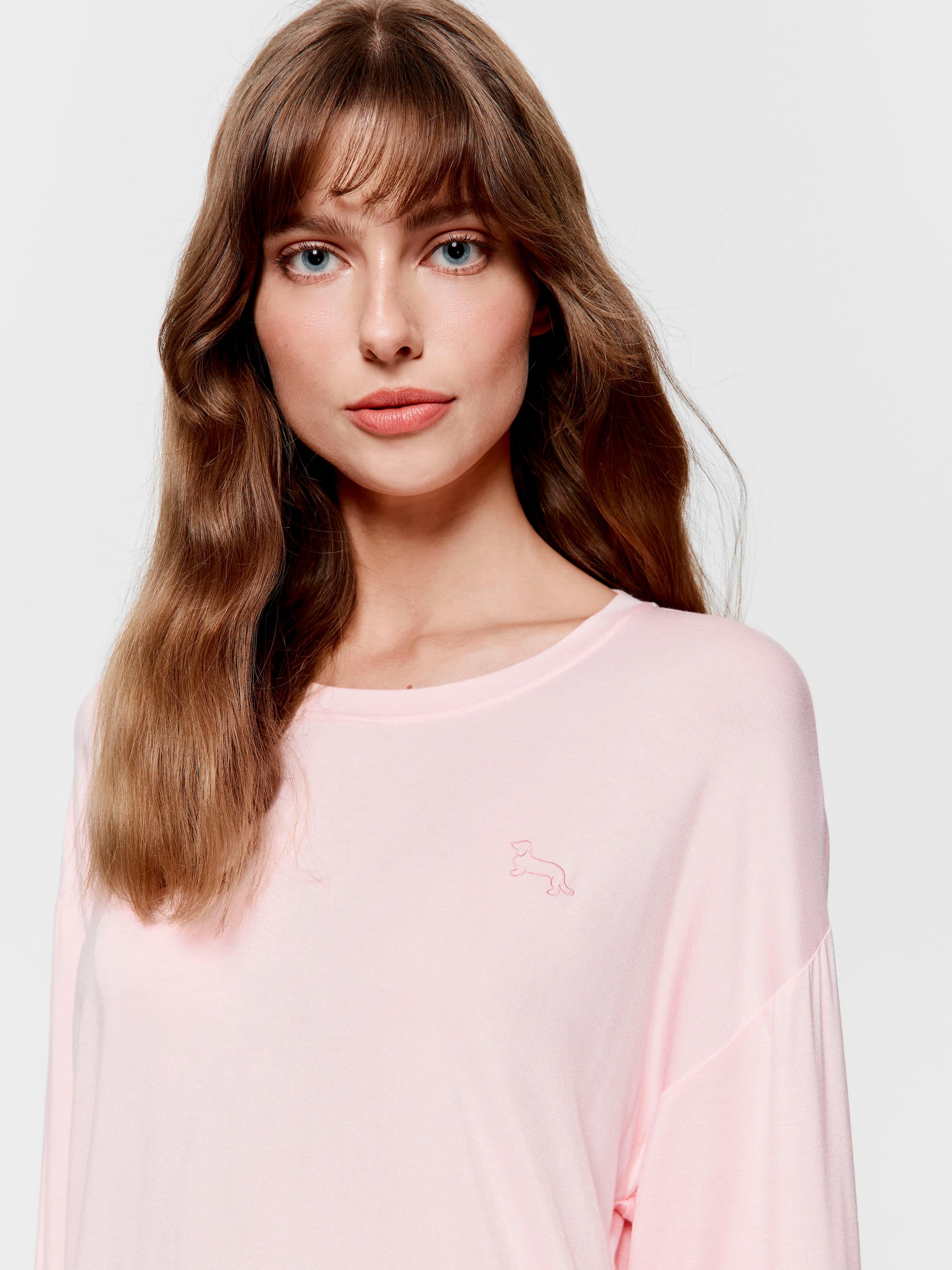 Image for Pink Classic Long Sleeve Top from Peter Alexander