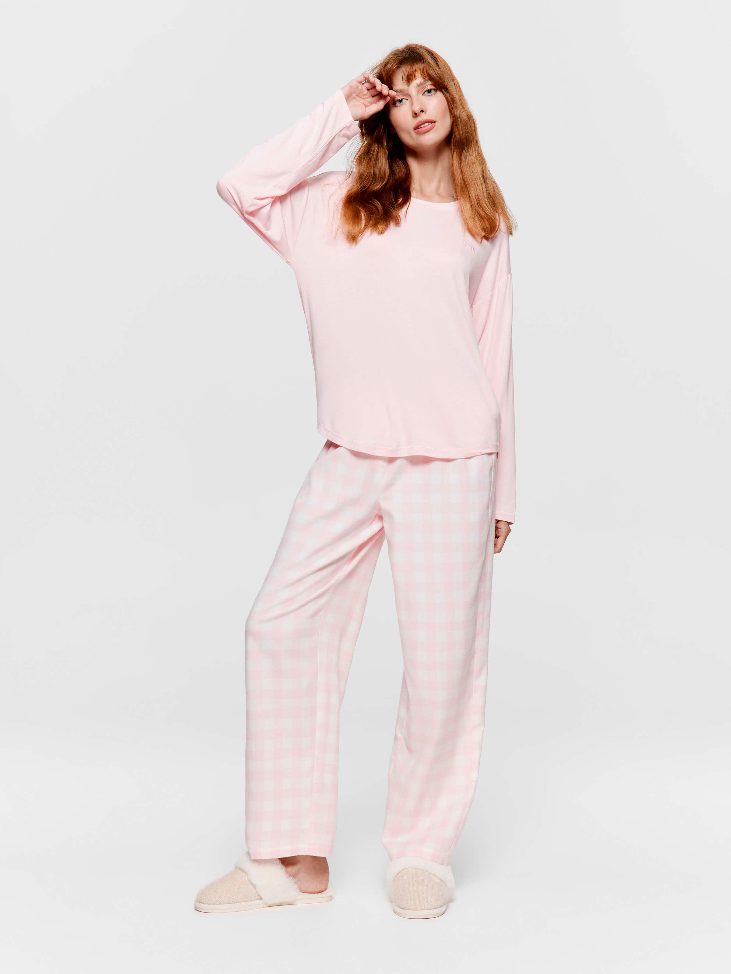 Image for Pink Classic Long Sleeve Top from Peter Alexander