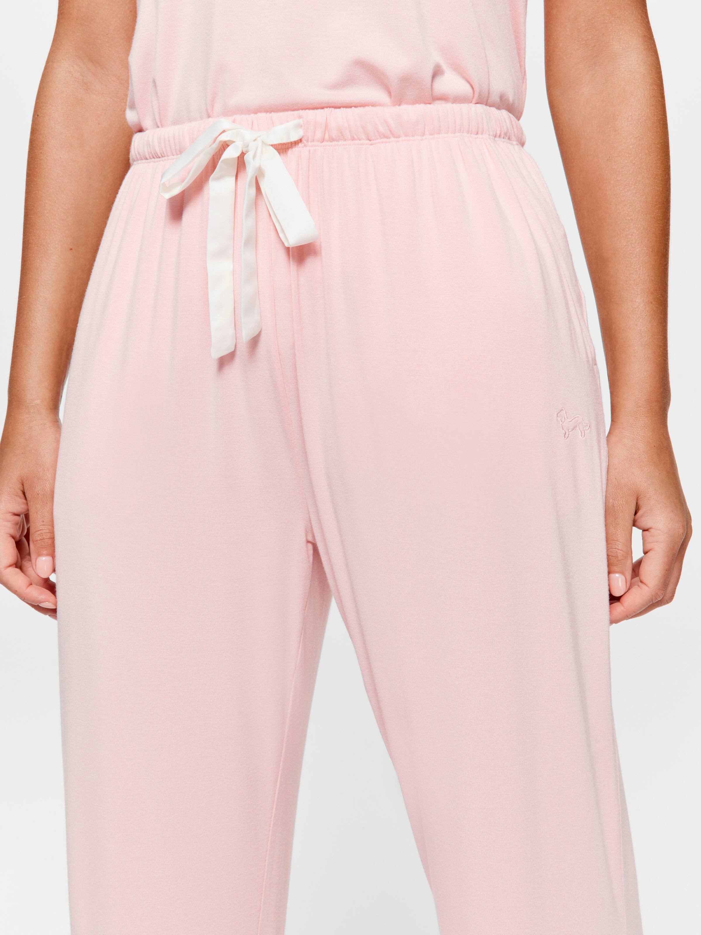 Image for Pink Bamboo Jersey Lace 3/4 Pj Pant from Peter Alexander