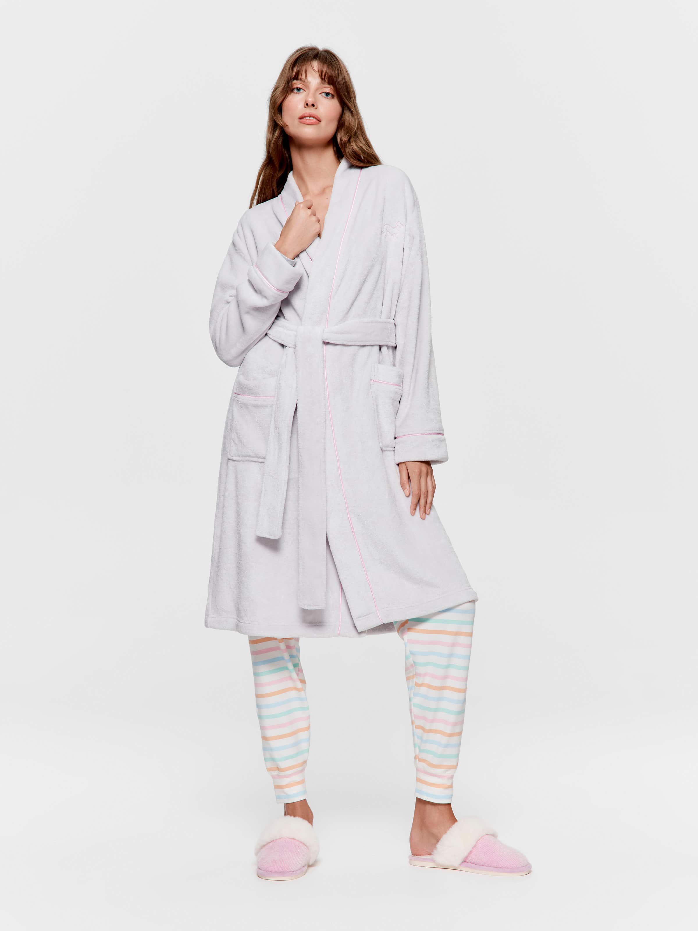 Image for Grey Fleece Classic Gown from Peter Alexander