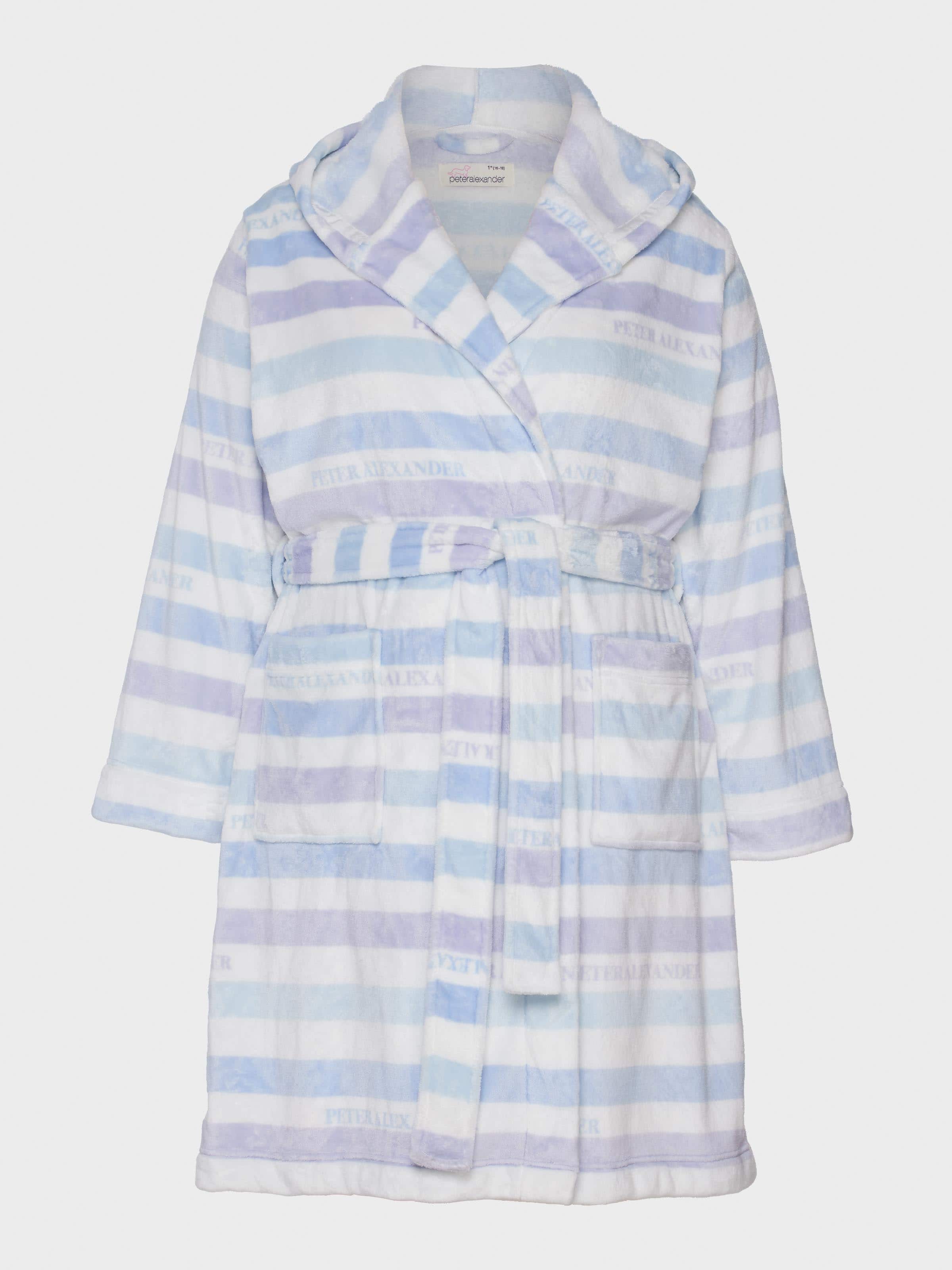 Image for P.A. Plus Branded Stripe Hooded Gown from Peter Alexander