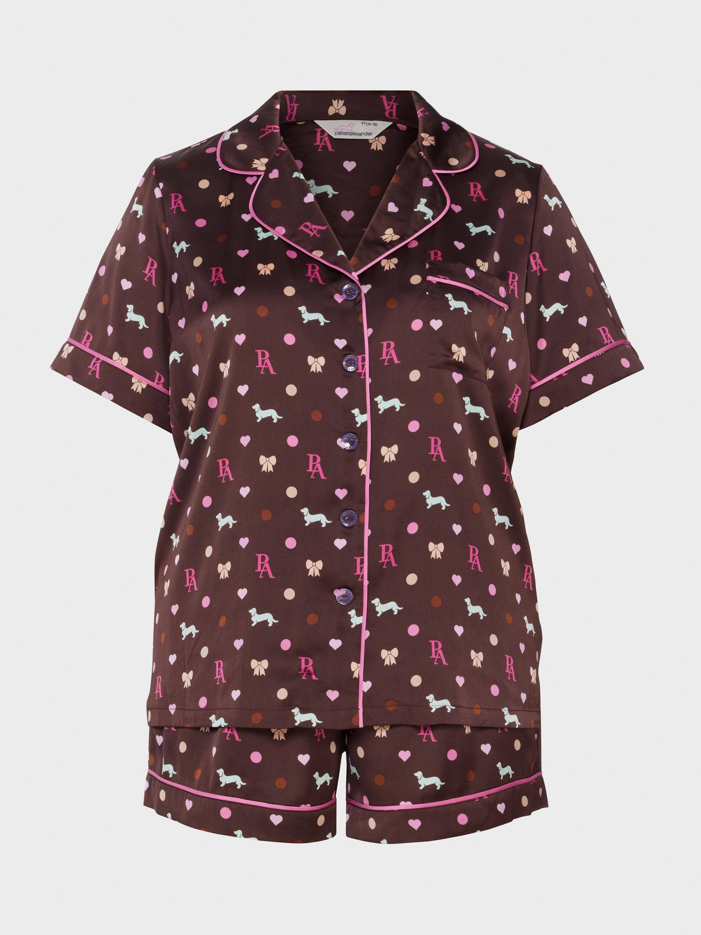 Image for P.A. Plus Penny Bow Chic Satin Shortie Pj Set from Peter Alexander