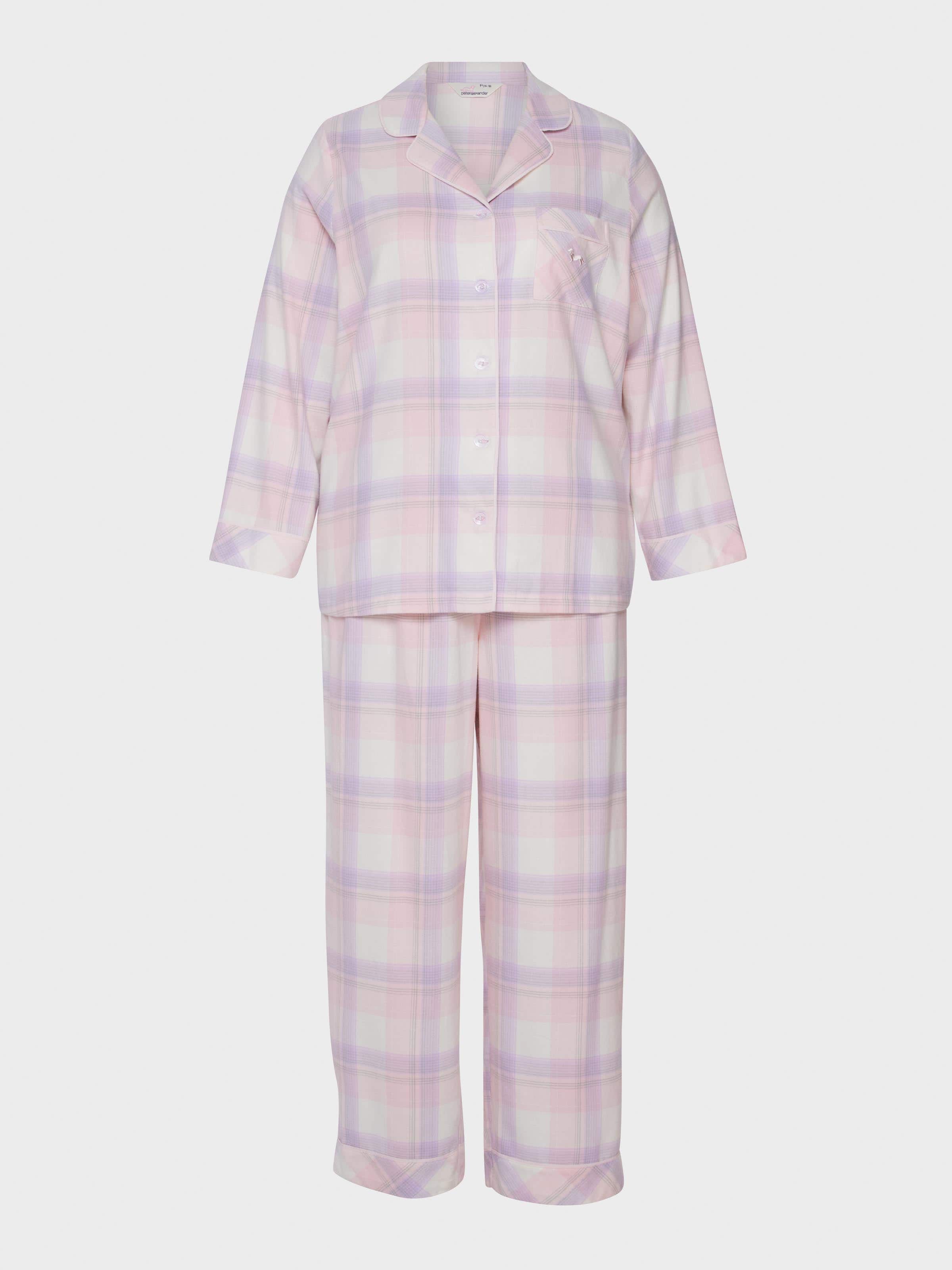 Image for P.A. Plus Pink &amp; Lilac Check Flannelette Classic Pj Set from Peter Alexander