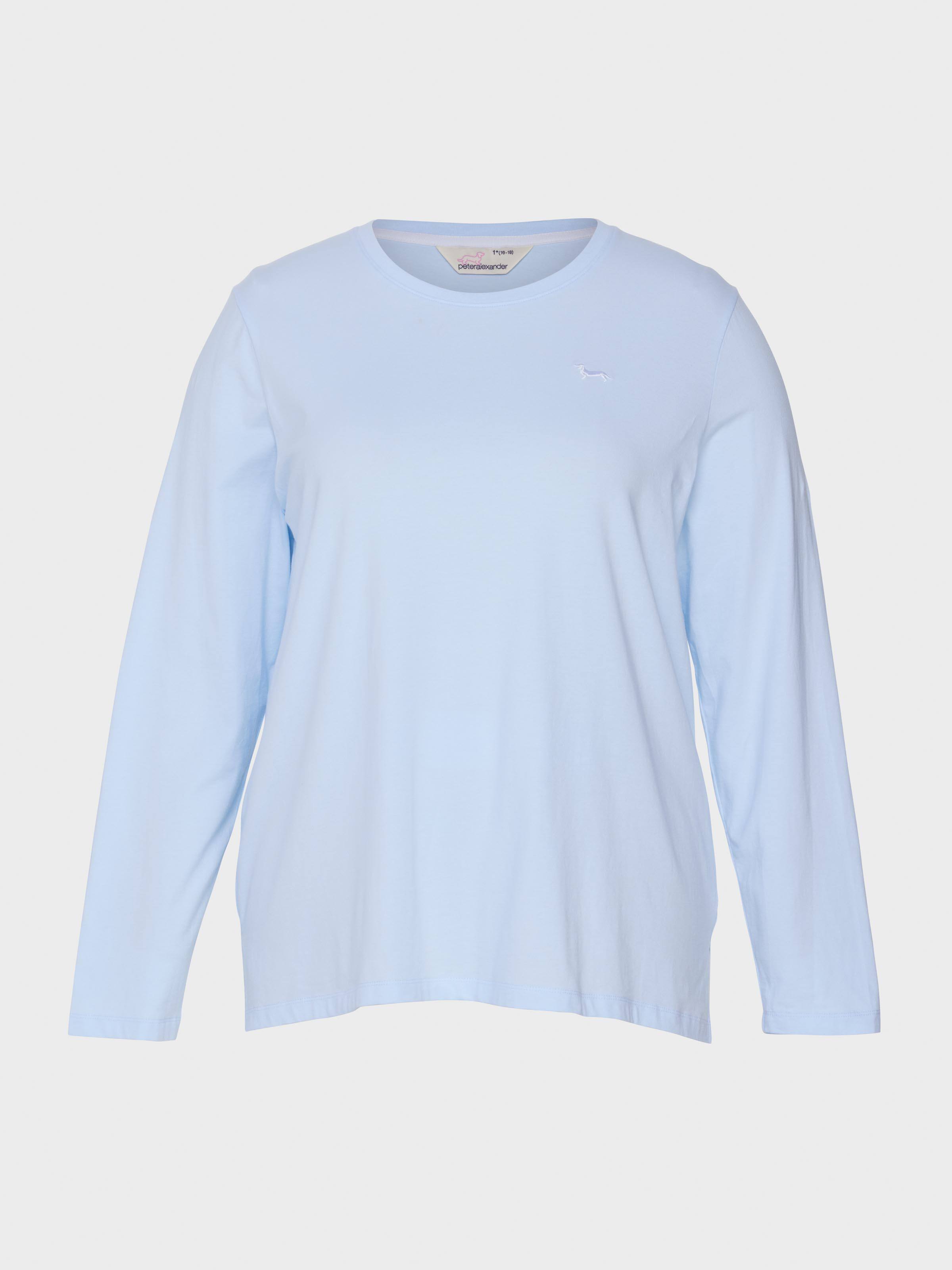 Image for P.A. Plus Pale Blue Long Sleeve Top from Peter Alexander