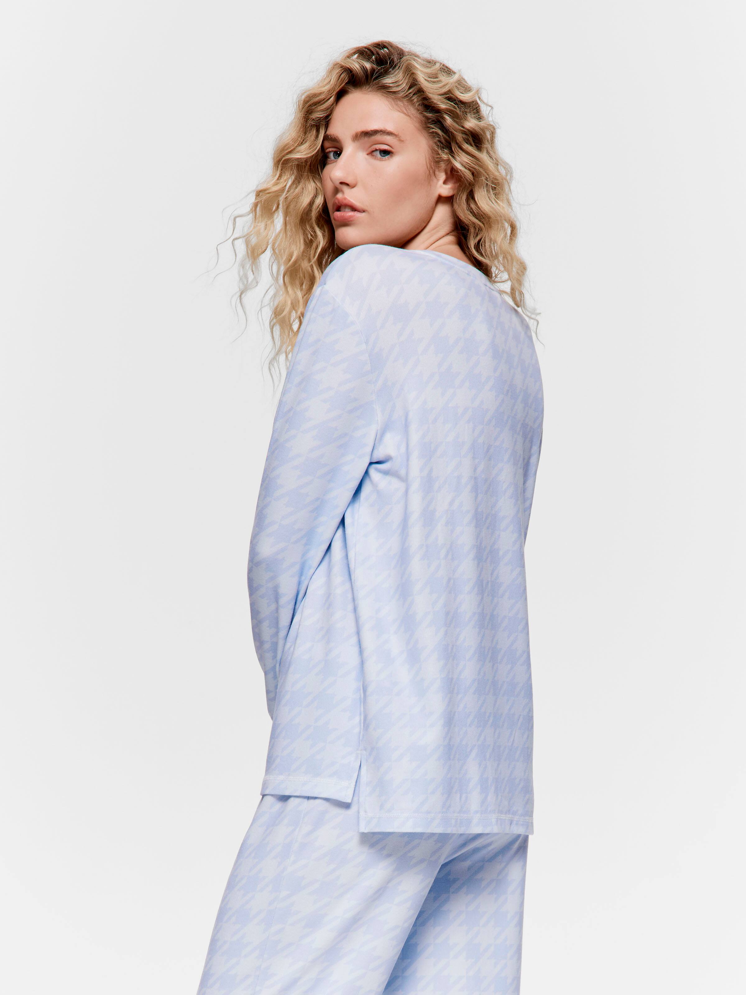 Houndstooth Plush Sweater