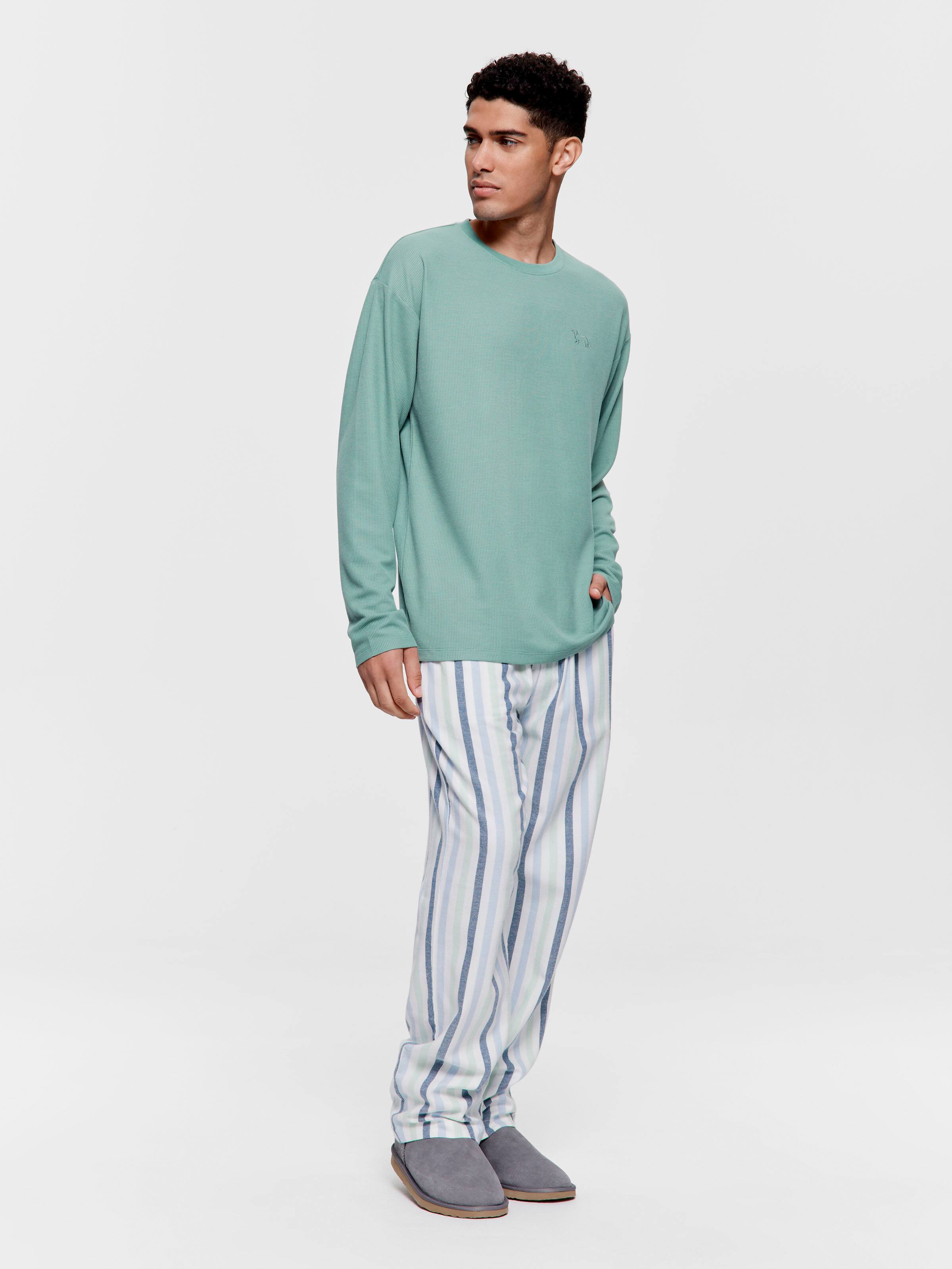 Sage Waffle Long Sleeve Top