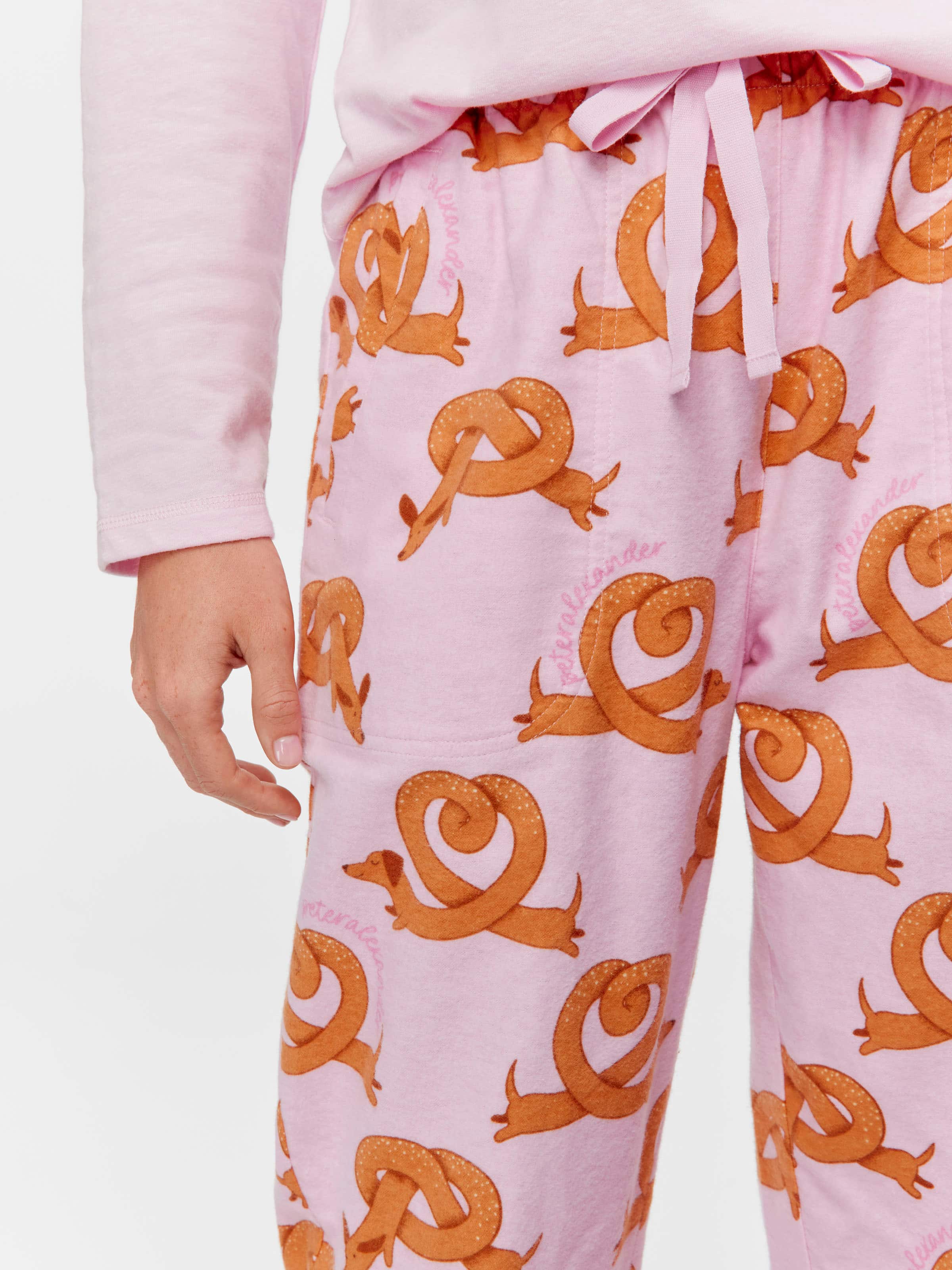 Pretzel Roll Up Flannelette Pj Pant