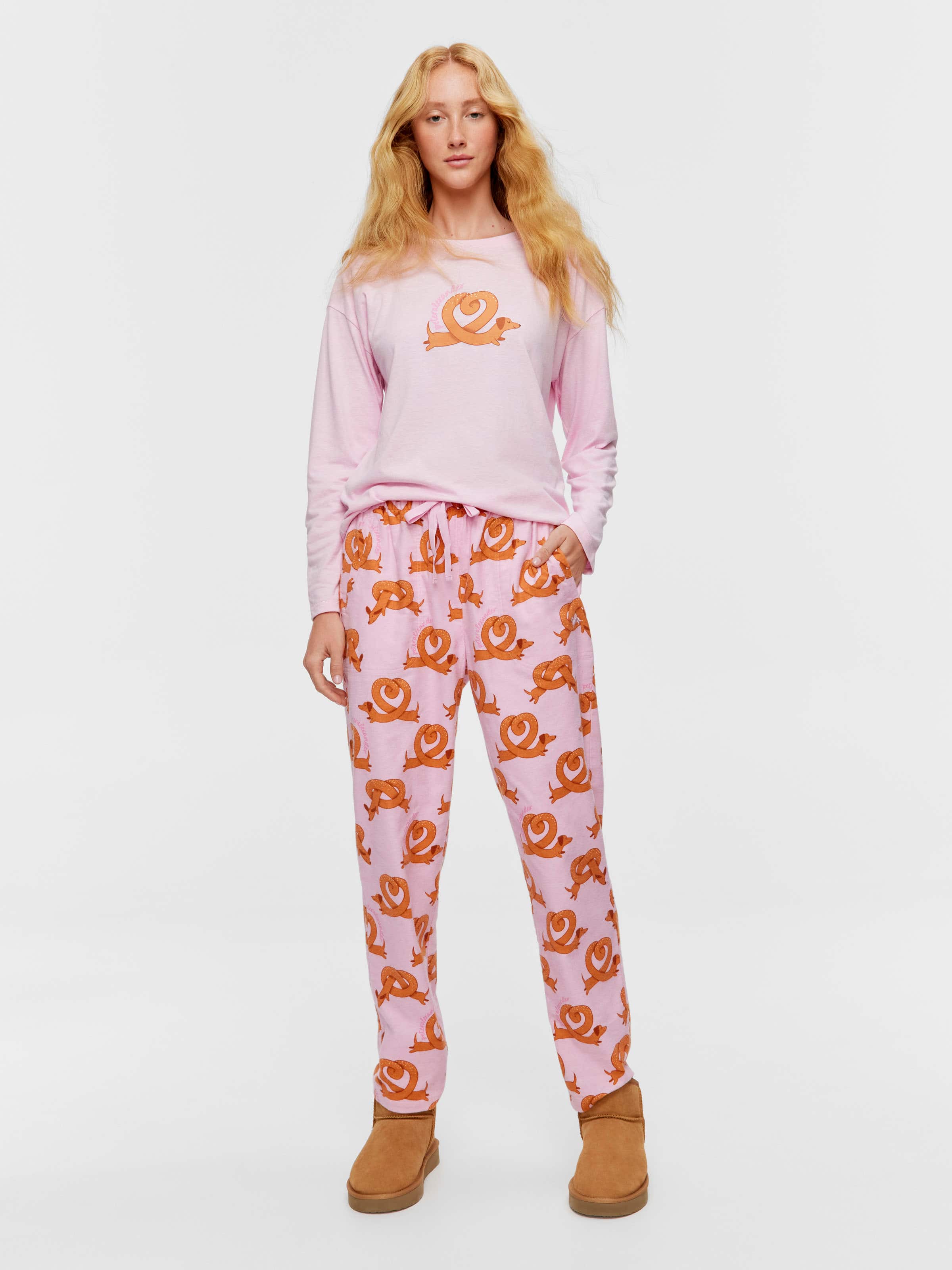 Pretzel Roll Up Flannelette Pj Pant