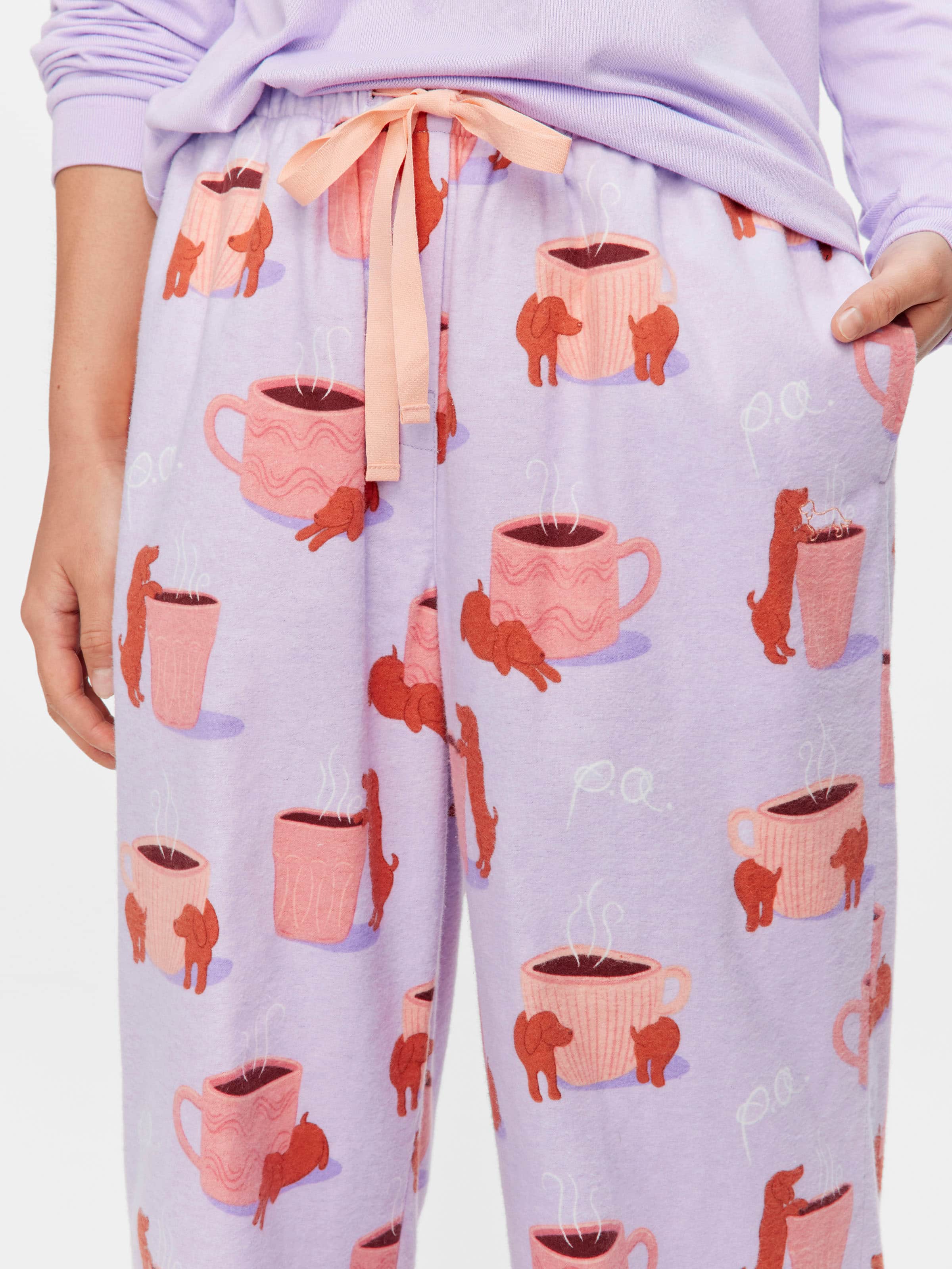 Daxie Loves Coffee Flannelette Classic Pj Pant