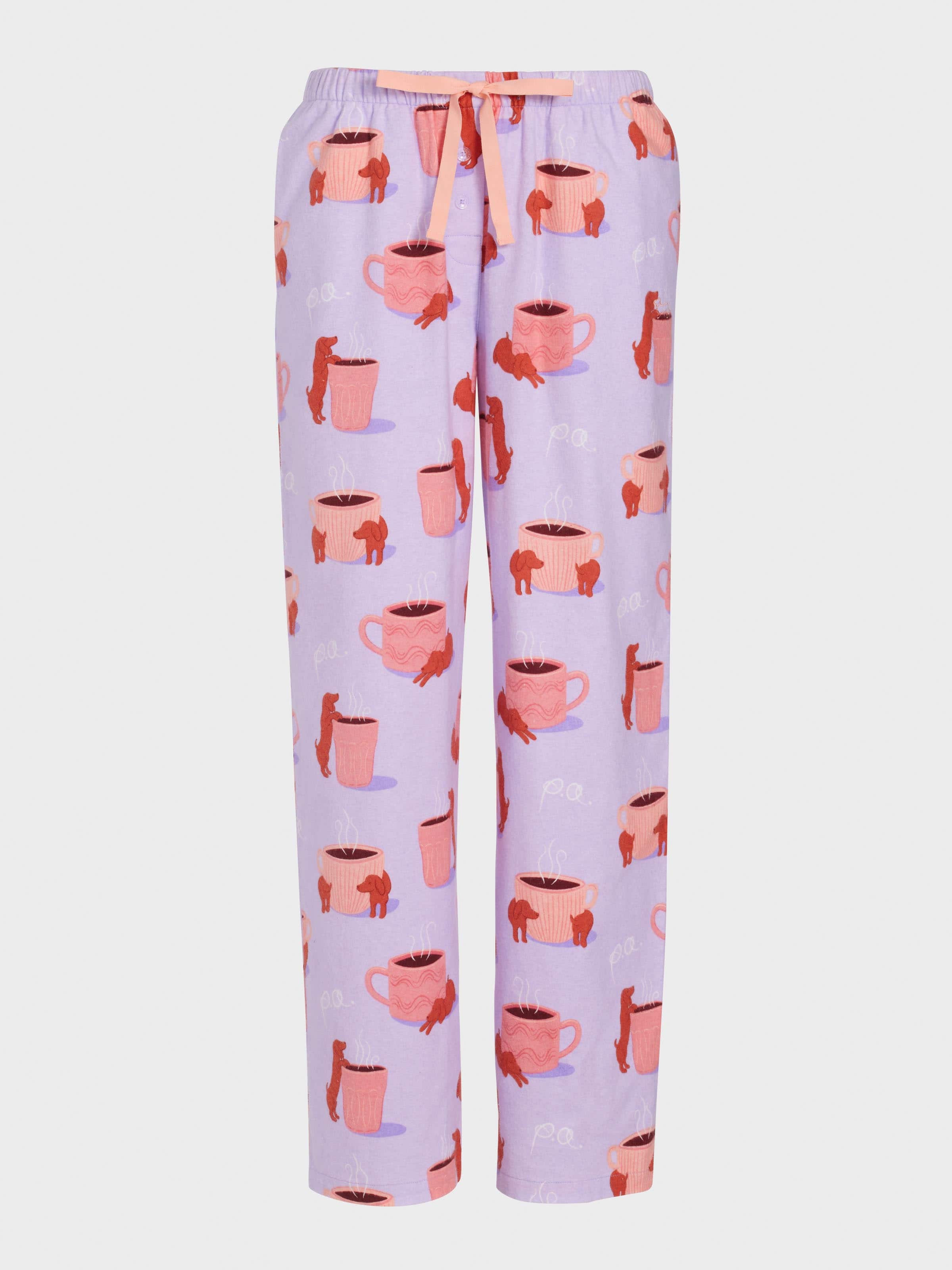 Image for Daxie Loves Coffee Flannelette Classic Pj Pant from Peter Alexander