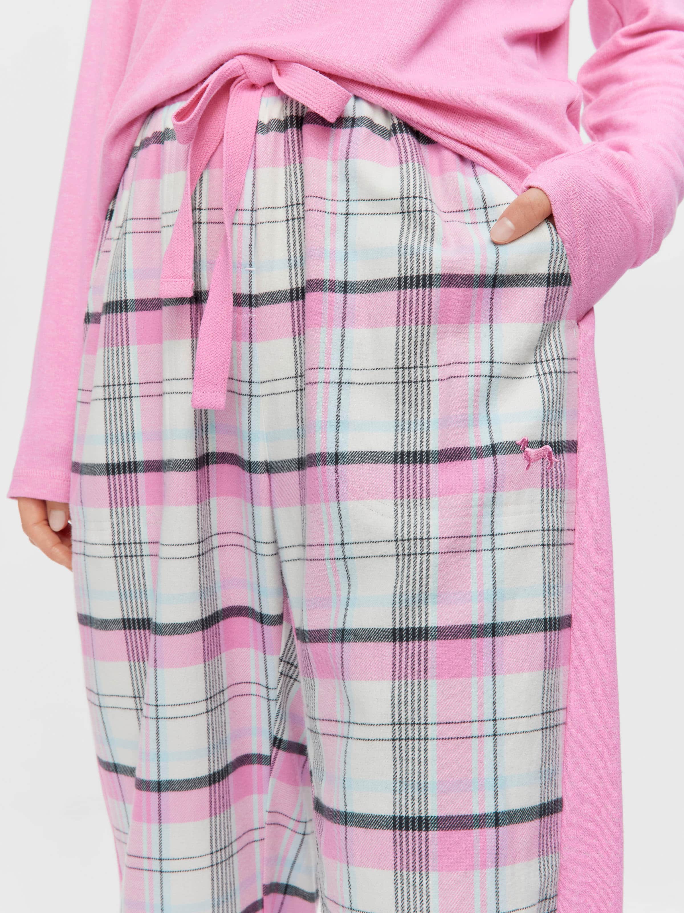 Image for Pink Check Flannelette Legwarmer Pj Pant from Peter Alexander