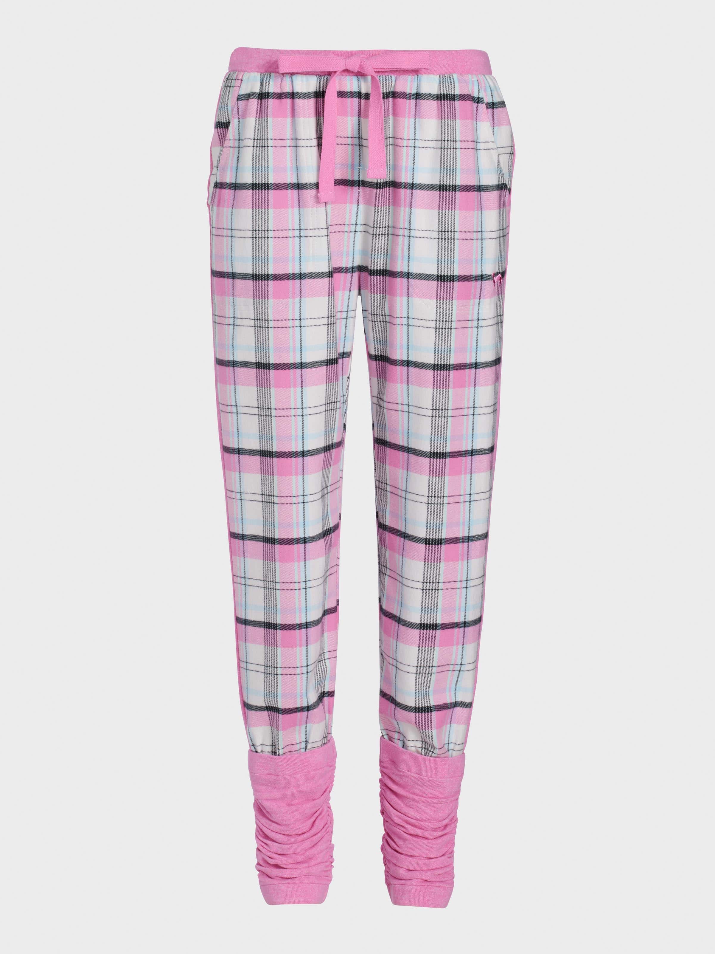 Image for Pink Check Flannelette Legwarmer Pj Pant from Peter Alexander