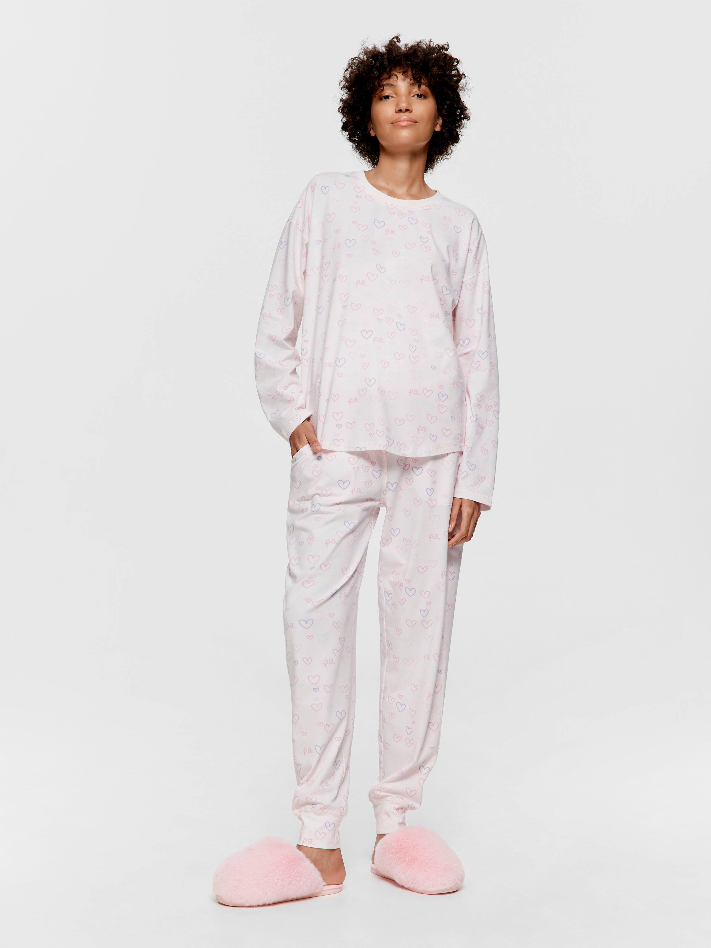 Image for Pastel Hearts Long Sleeve Top from Peter Alexander