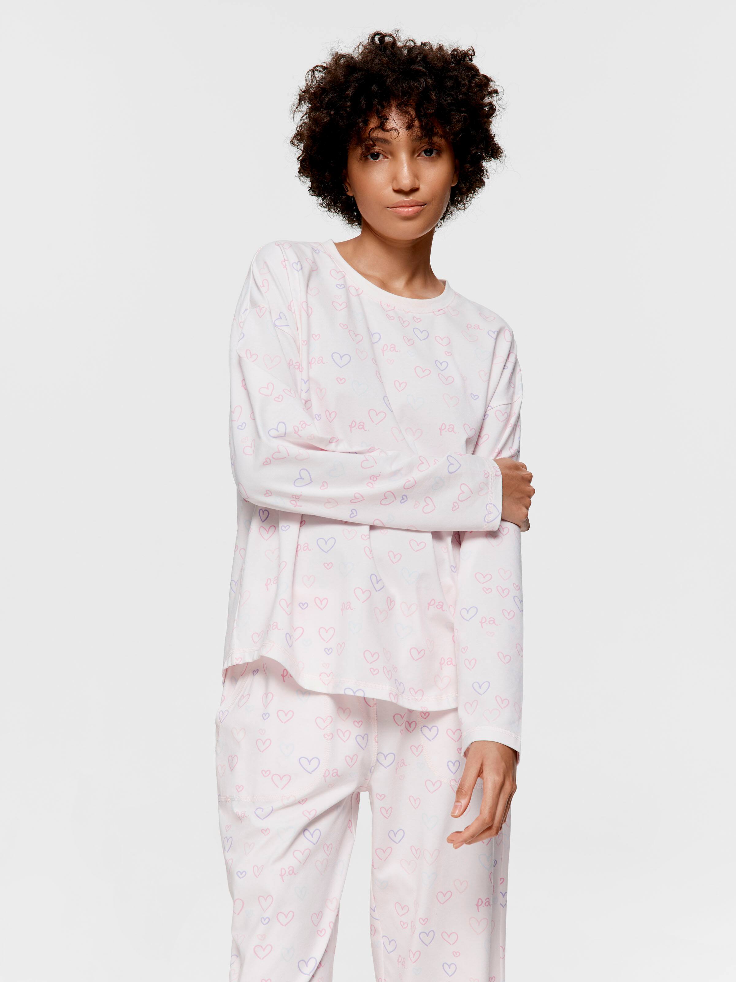 Image for Pastel Hearts Long Sleeve Top from Peter Alexander