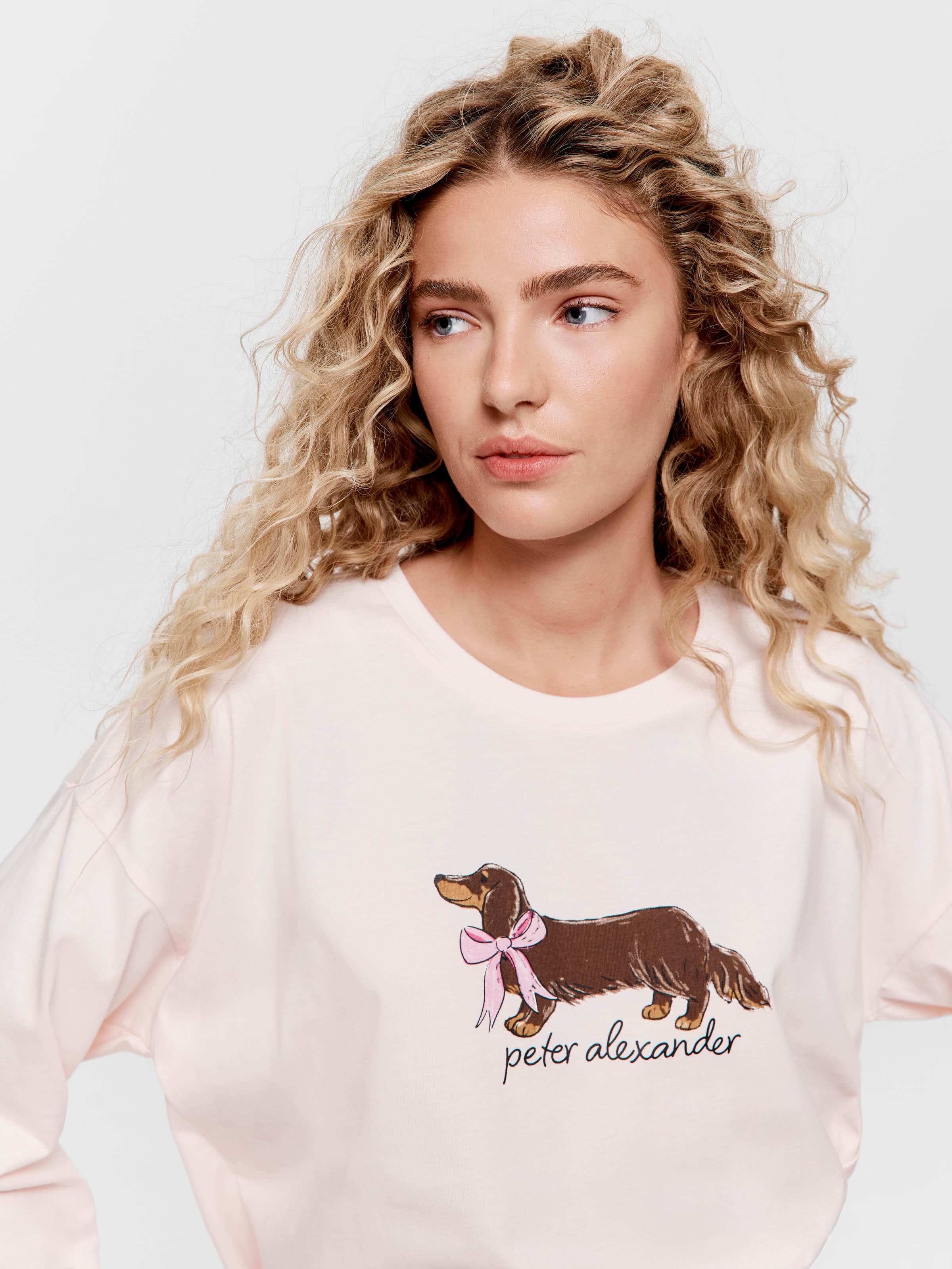 Image for Penny With Bow Long Sleeve Top from Peter Alexander