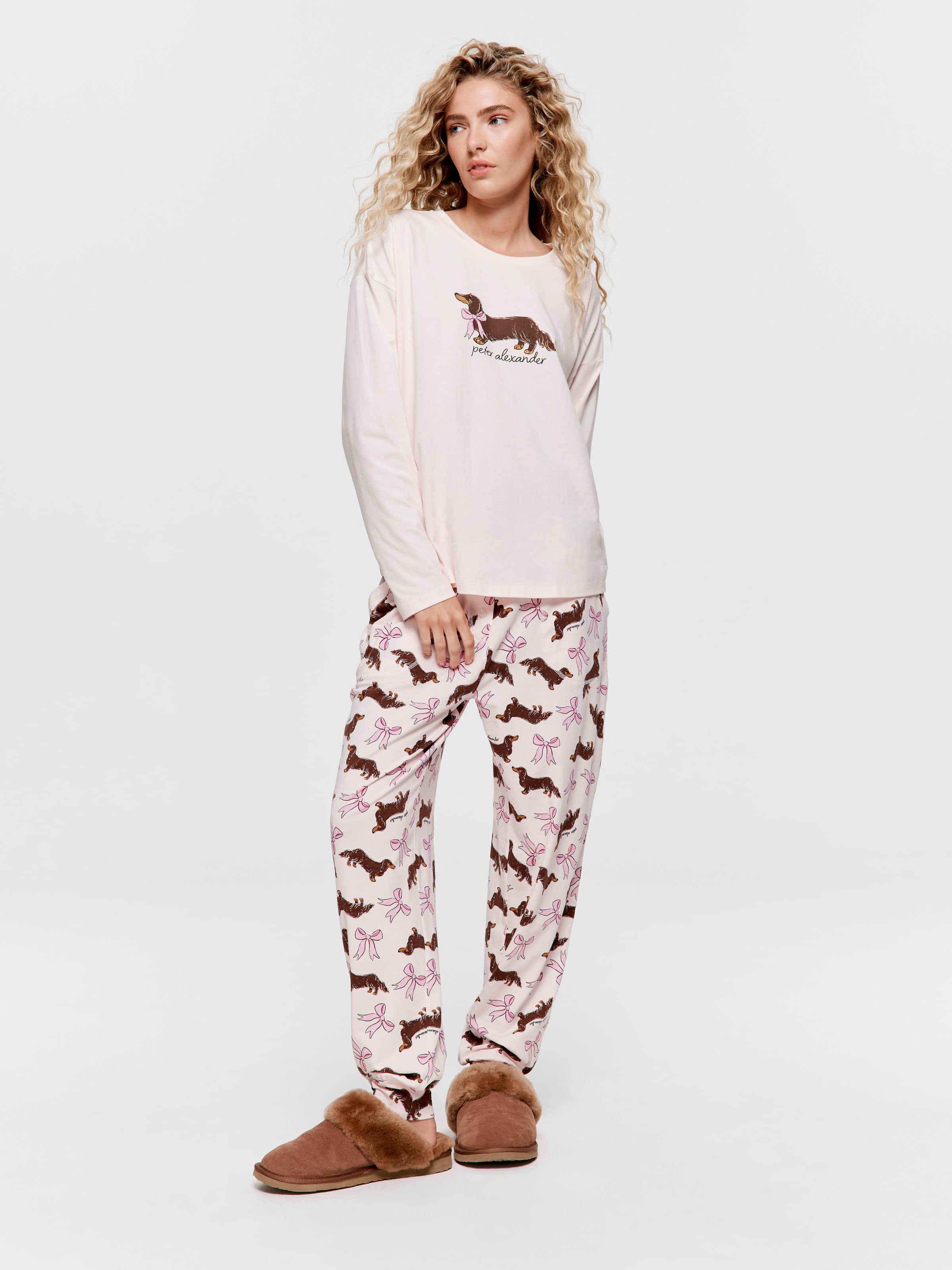 Image for Penny With Bow Long Sleeve Top from Peter Alexander