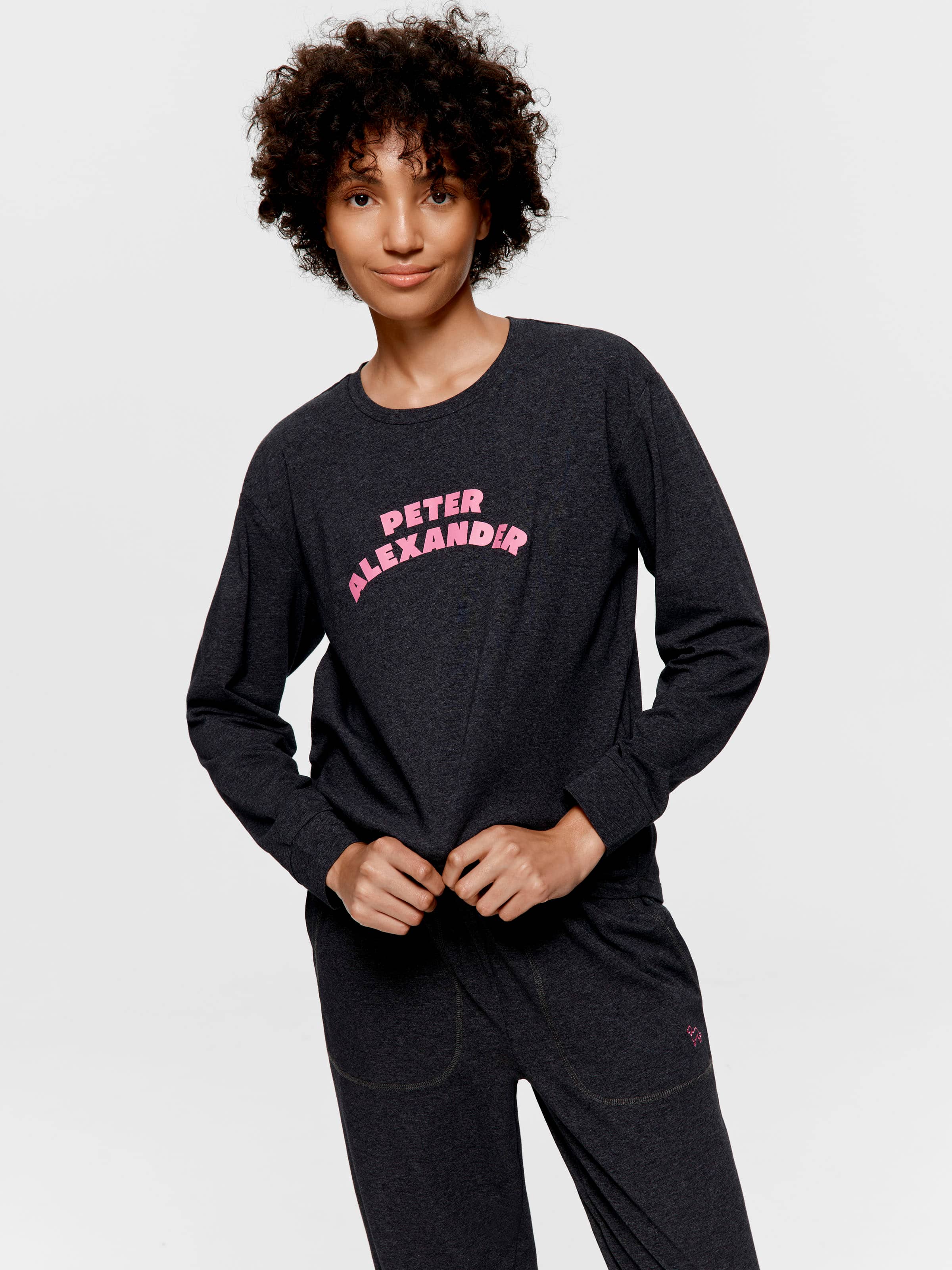 Image for Charcoal Marle Sweater from Peter Alexander