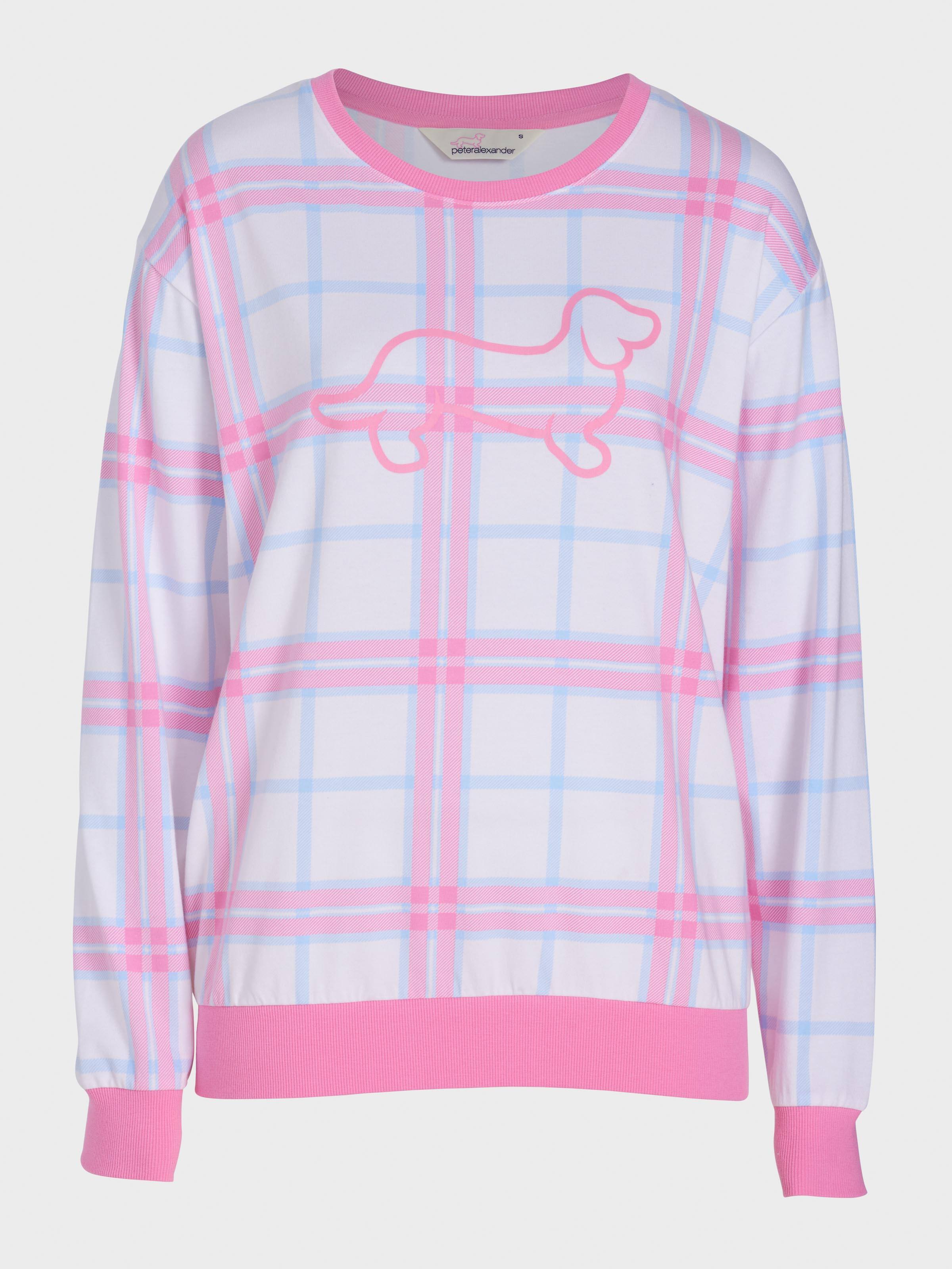 Image for Cream &amp; Pink Penny Check Sweater from Peter Alexander