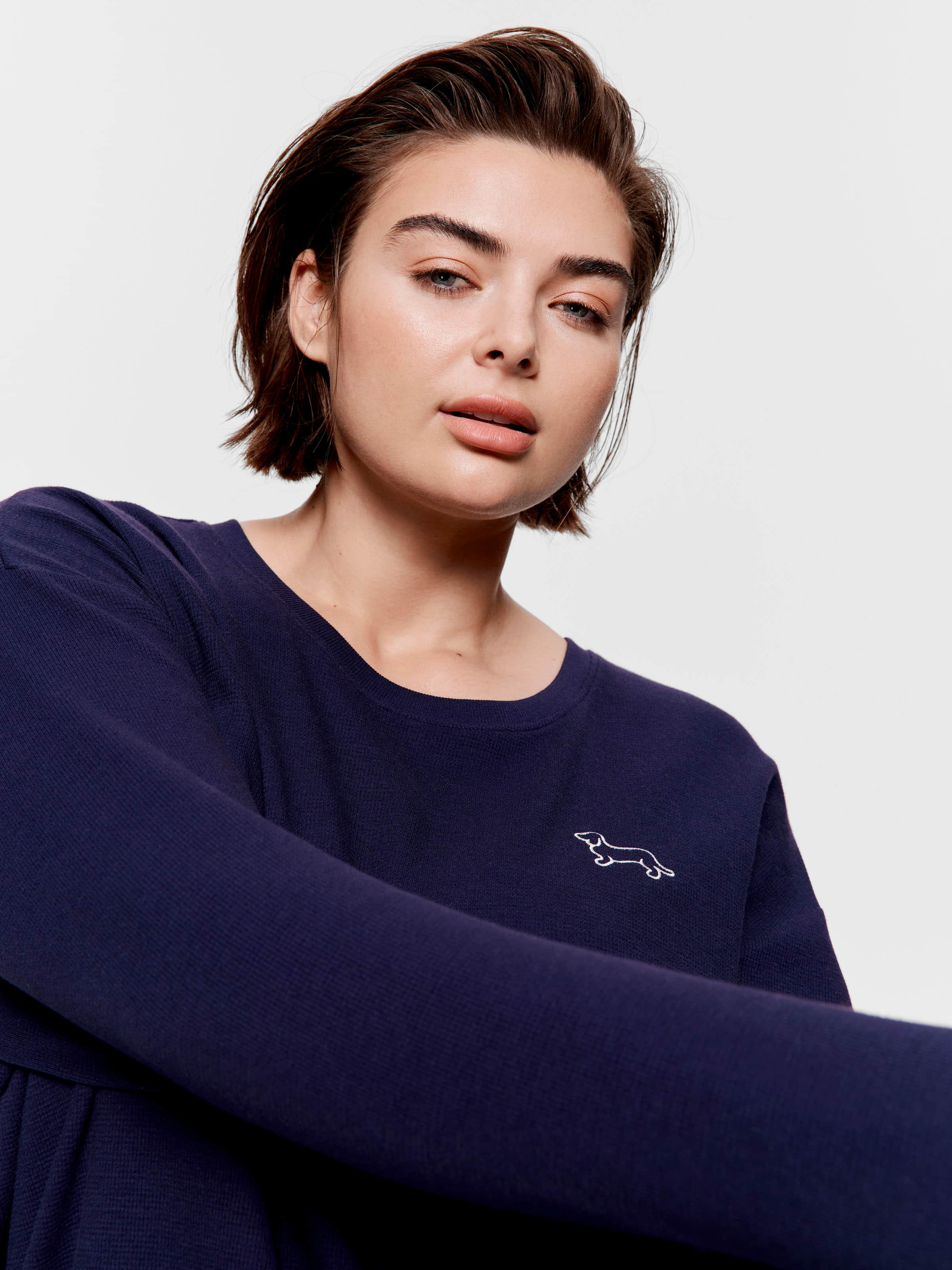P.A. Plus Navy Waffle Sweater