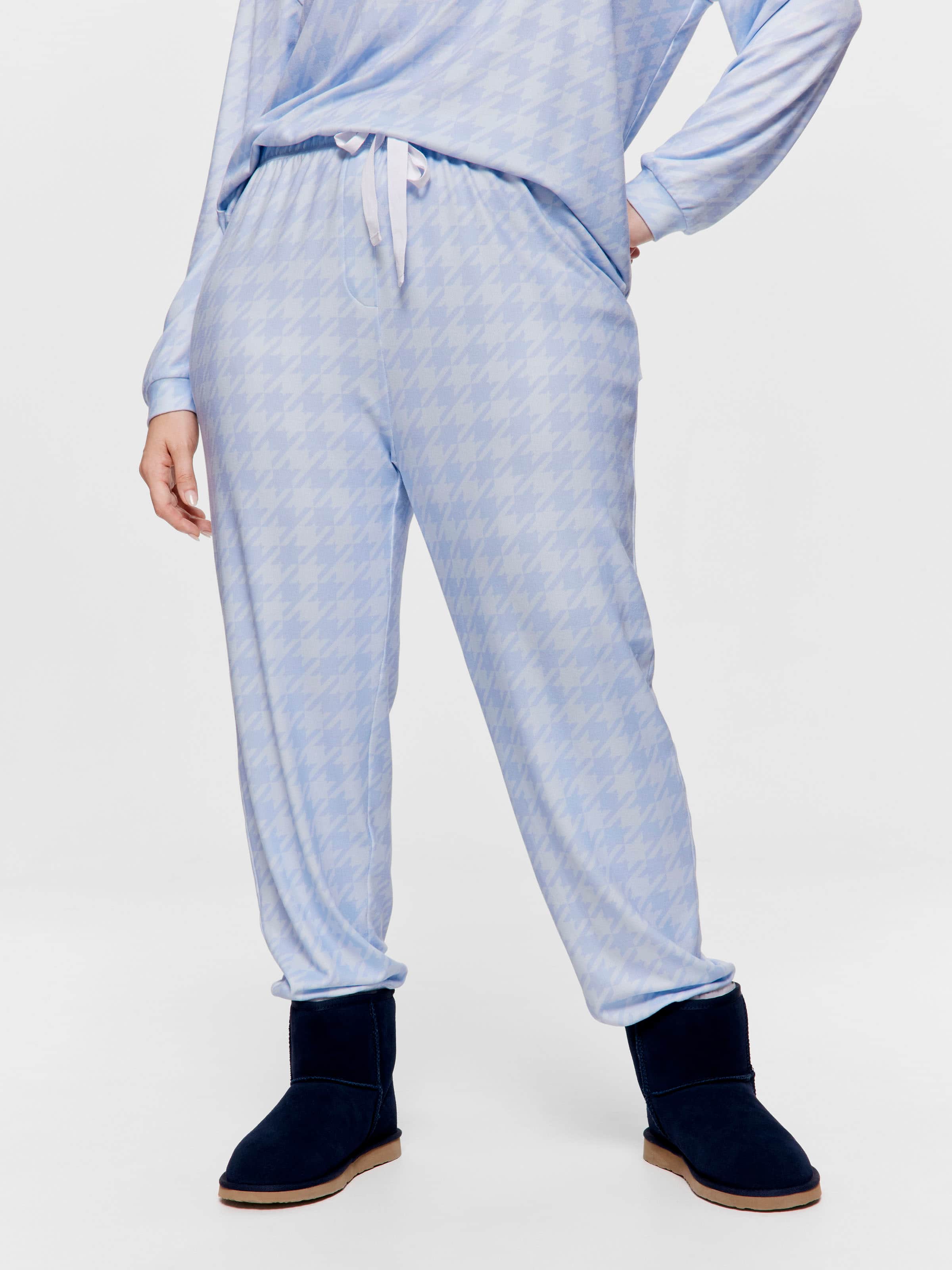P.A. Plus Houndstooth Plush Easy Pj Pant