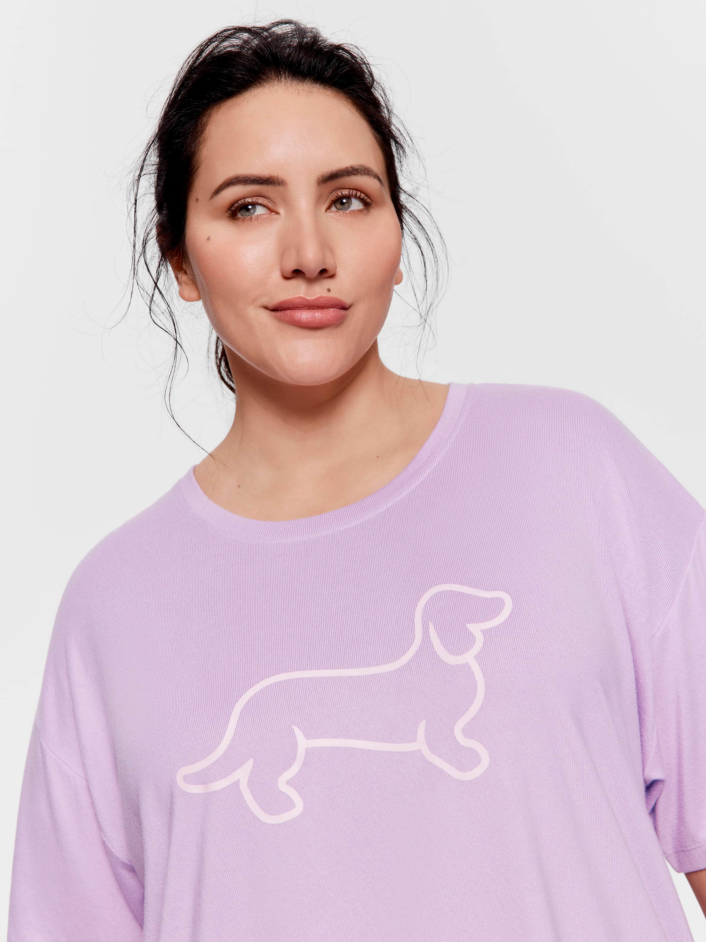 P.A. Plus Lilac Plush Logo Tee