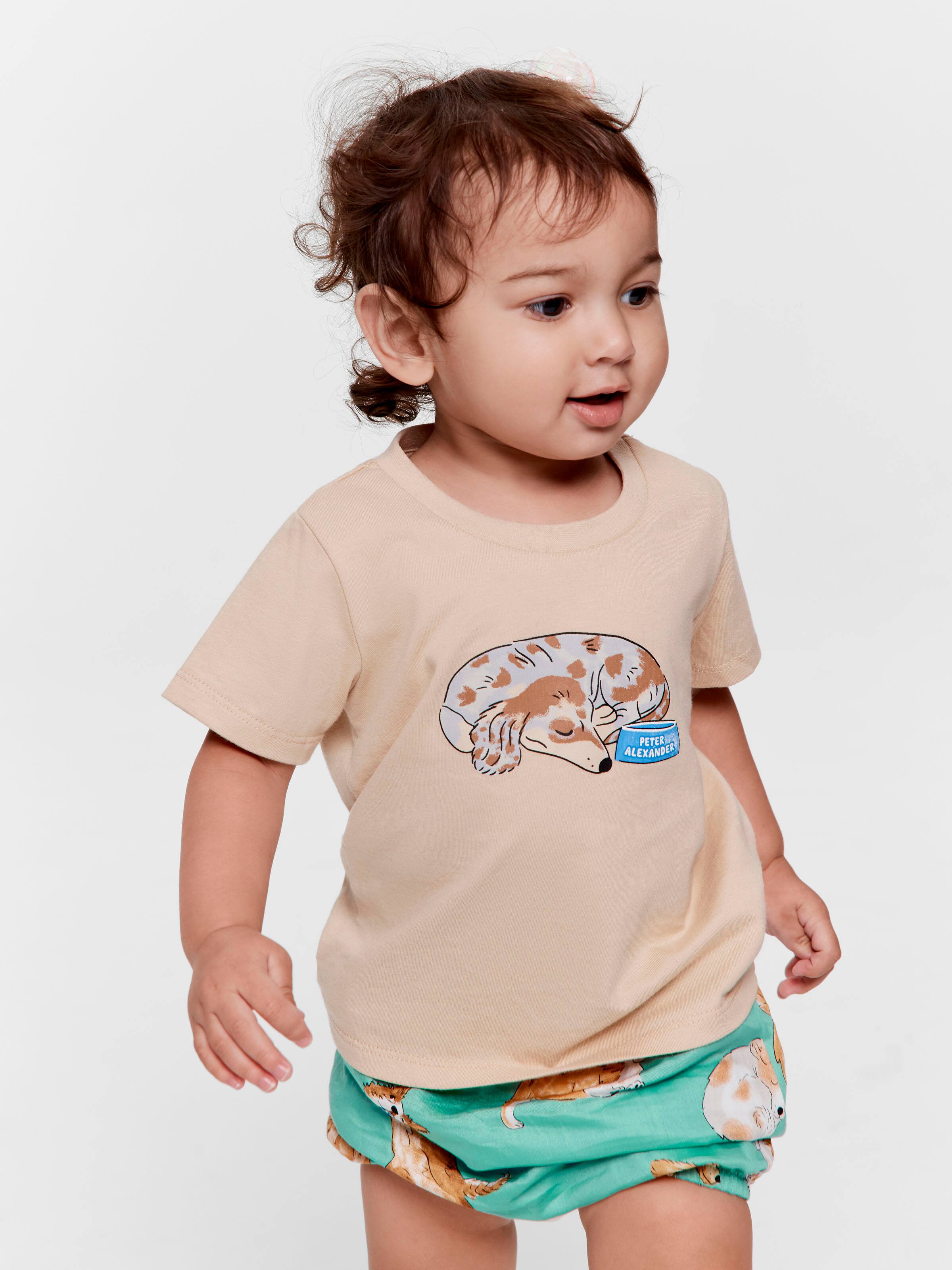 Baby Boy Sleeping Puppy 100% Cotton Short Pj Set