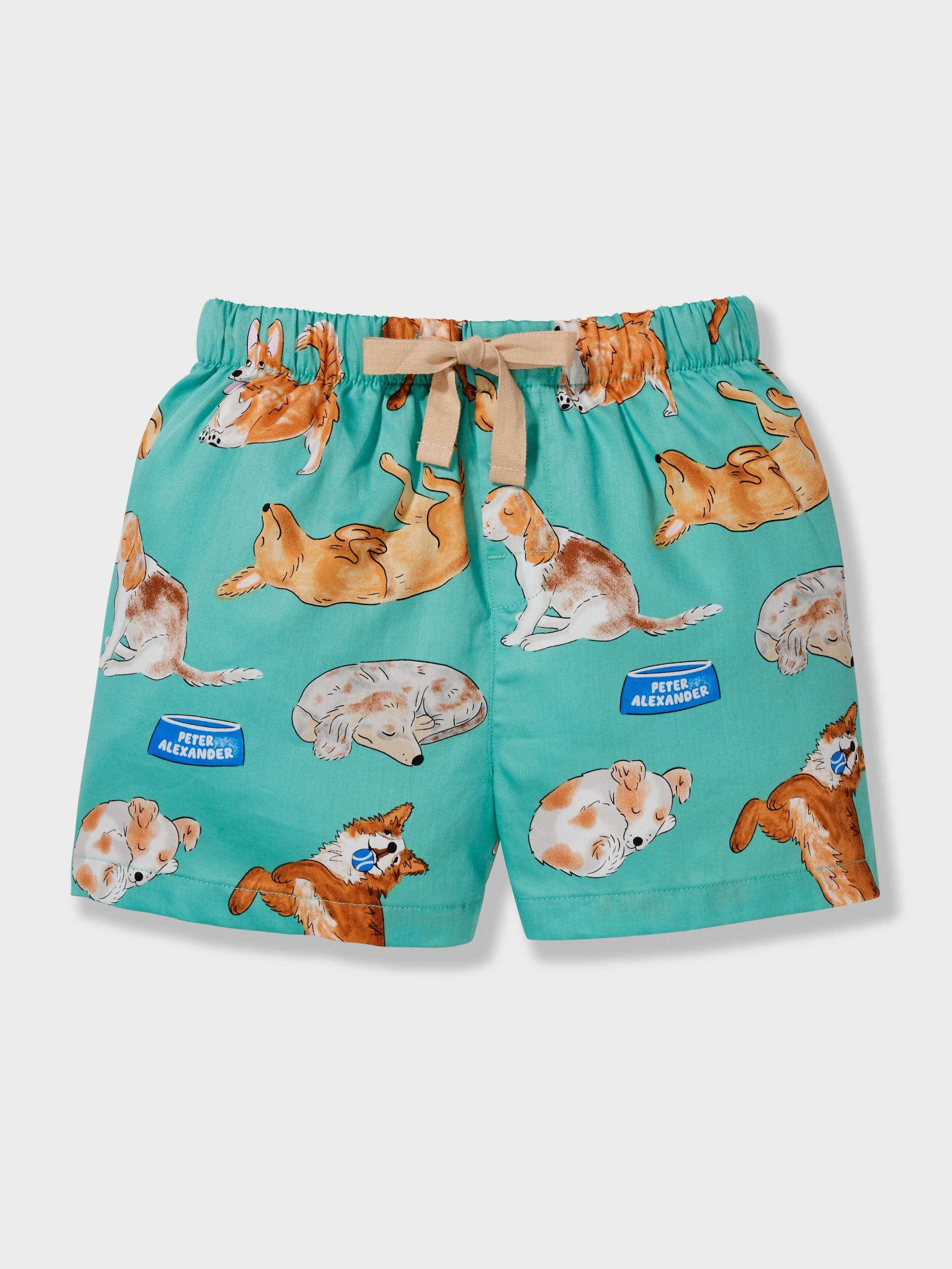 Jnr Boys Sleeping Puppy 100% Cotton Short Pj Set