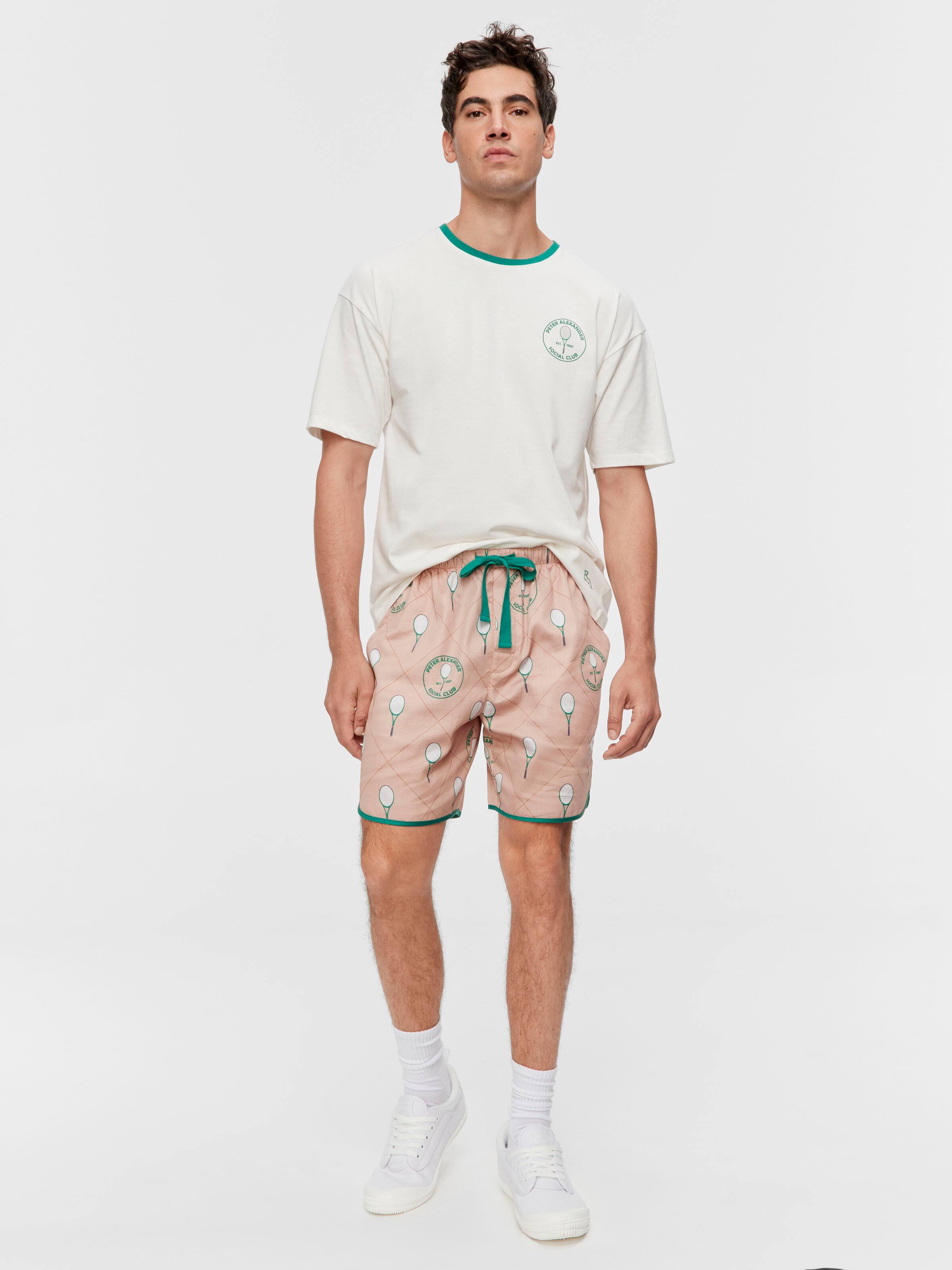 100% Cotton Tennis Racquet Mid Short