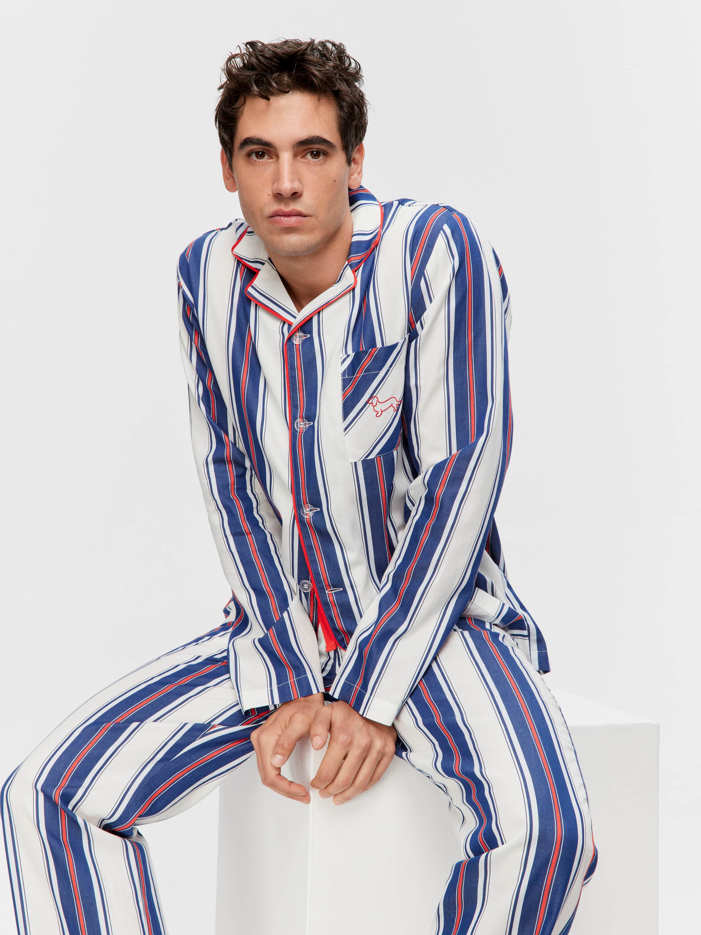 Image for Mattress Stripe Long Sleeve Pj Set from Peter Alexander