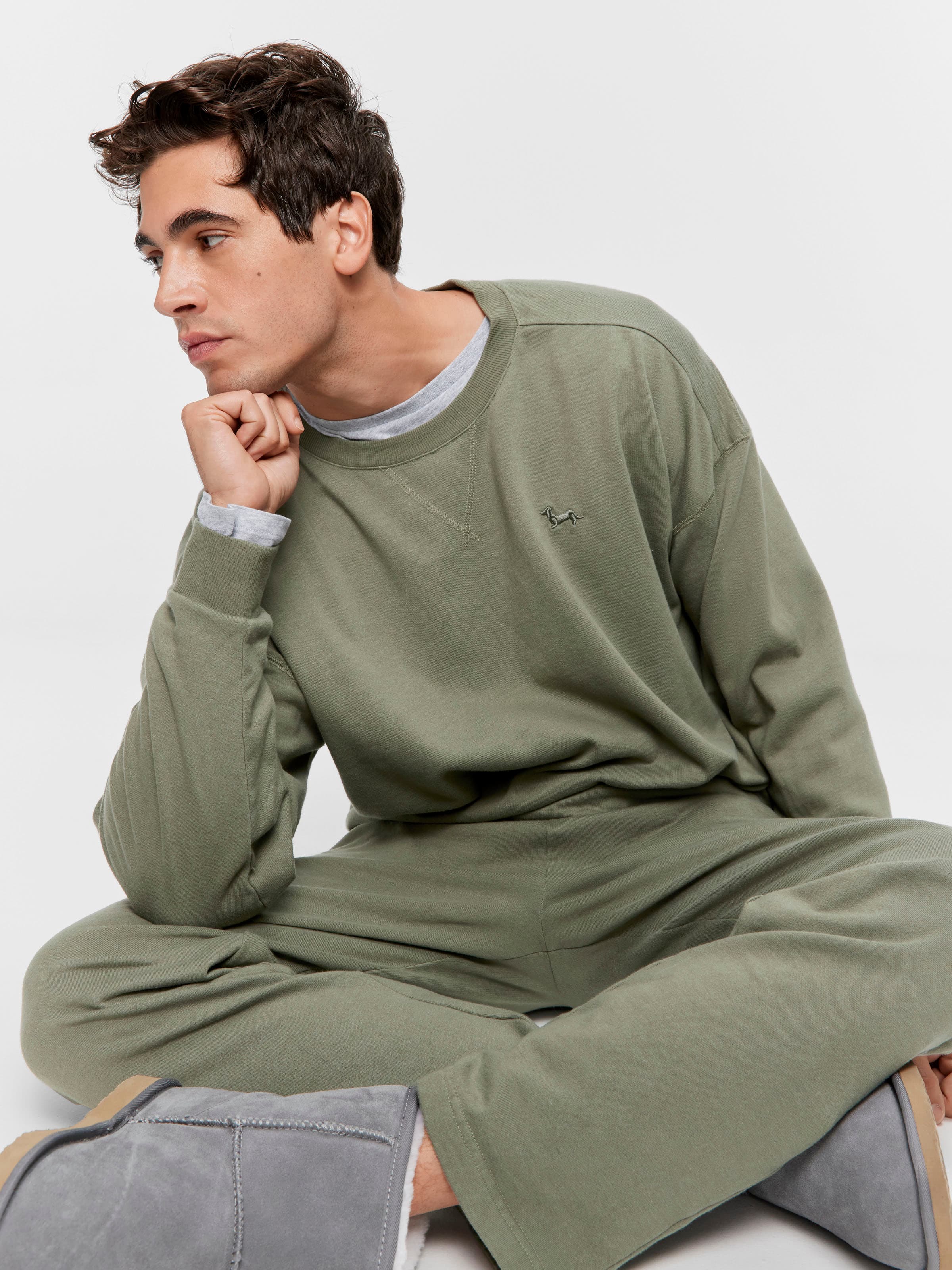 Image for Washed Fleece Track Pj Pant from Peter Alexander