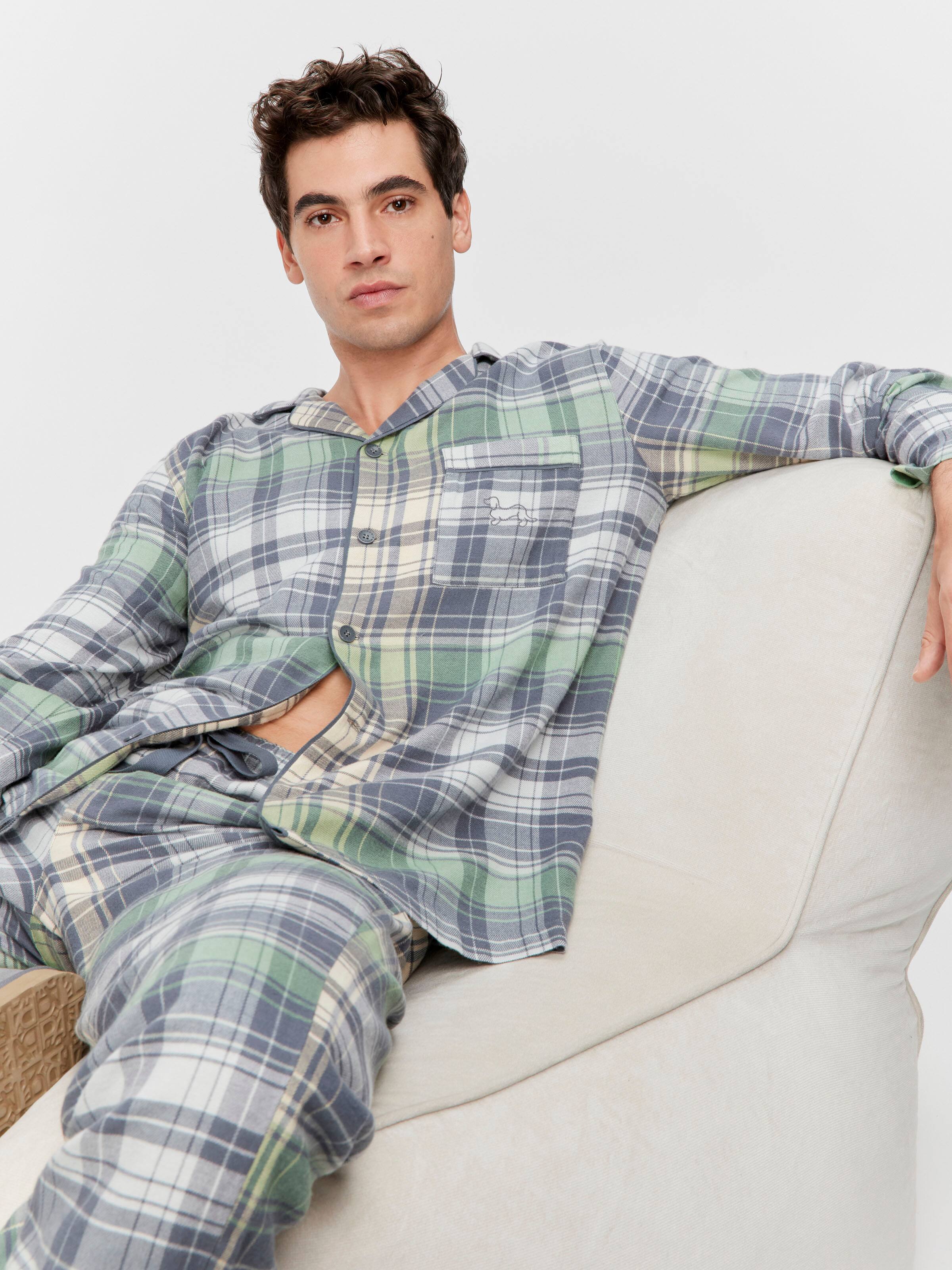 Image for Cowboy Check Flannelette Long Sleeve Pj Set from Peter Alexander
