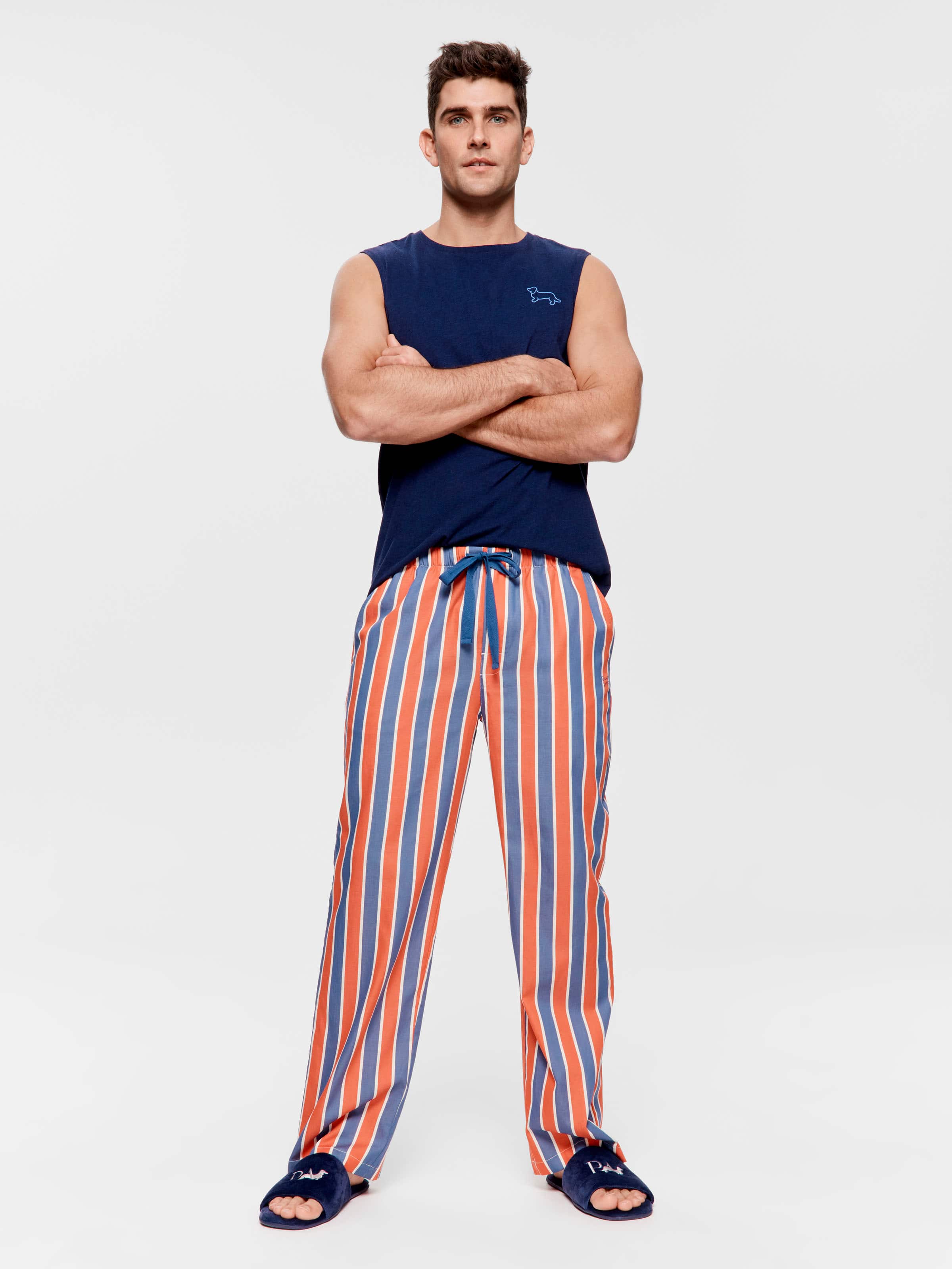 Classic Orange Stripe Pj Pant