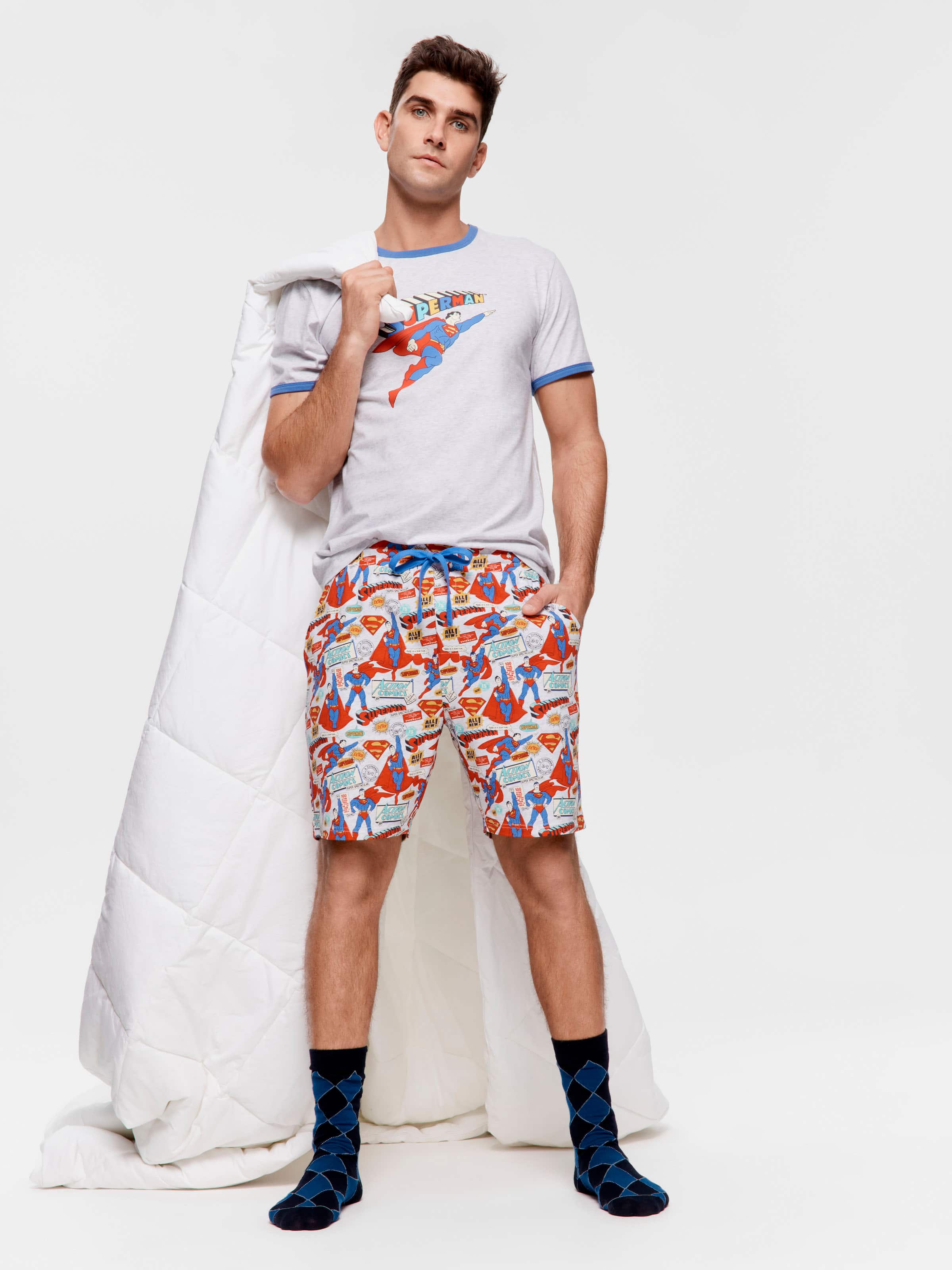 Superman Short Sleeve Pj Set