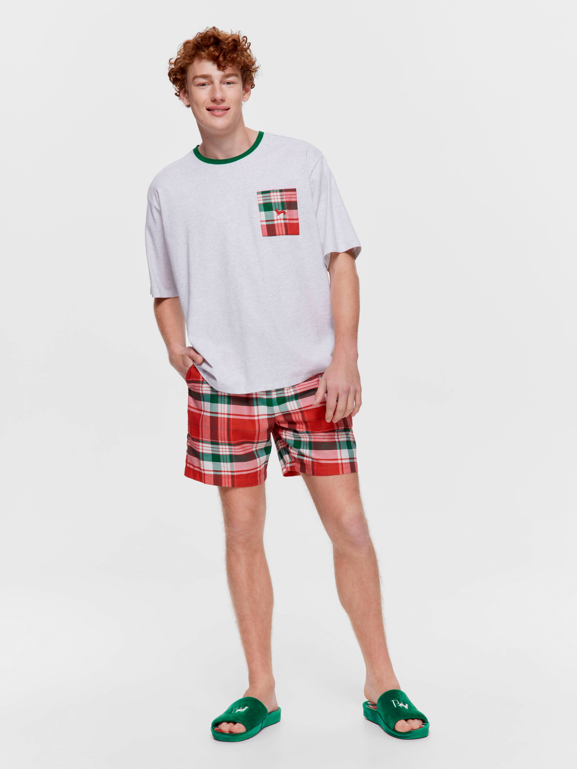 Check Tartan Pocket 100% Cotton Tee