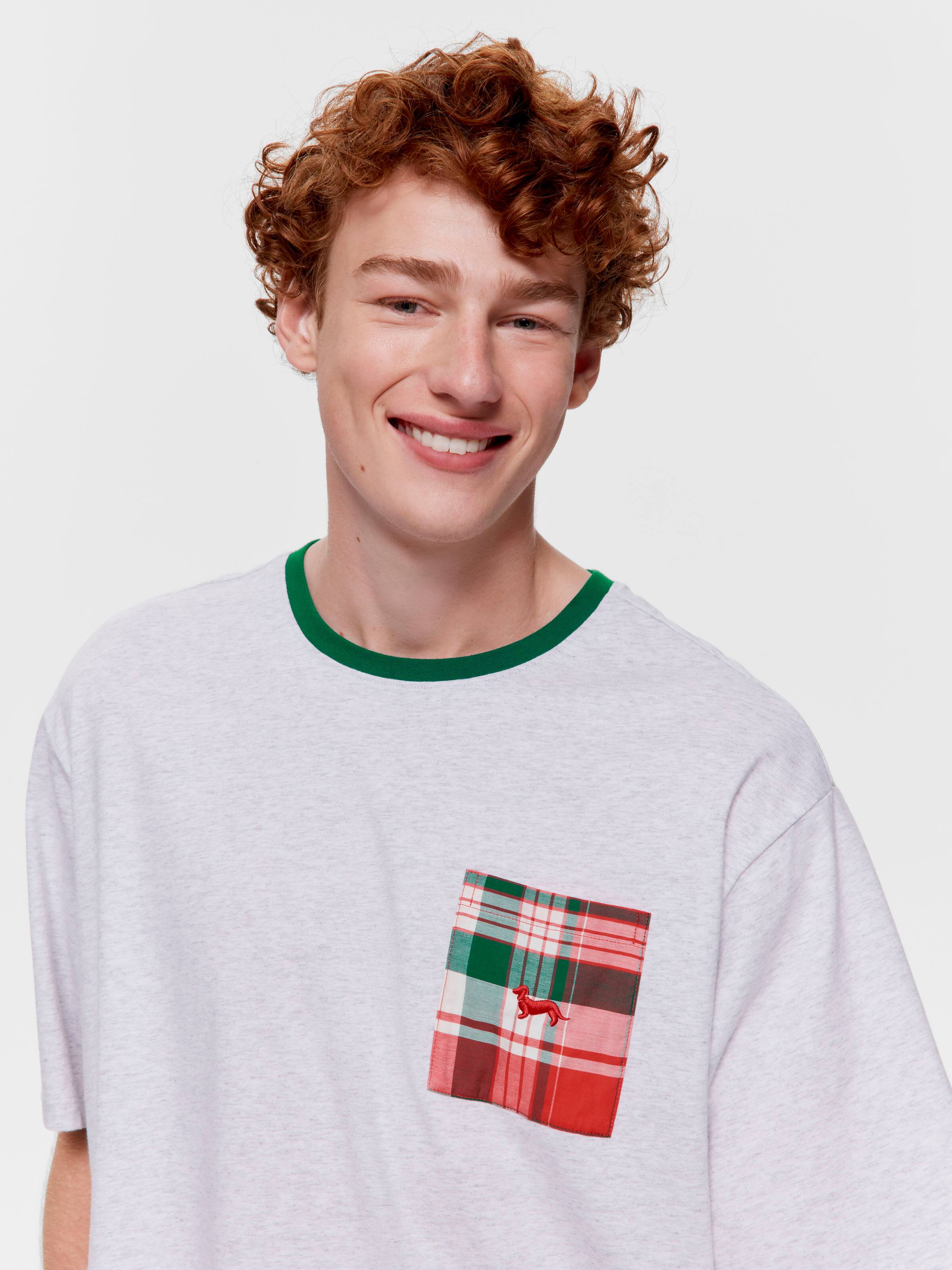 Check Tartan Pocket 100% Cotton Tee