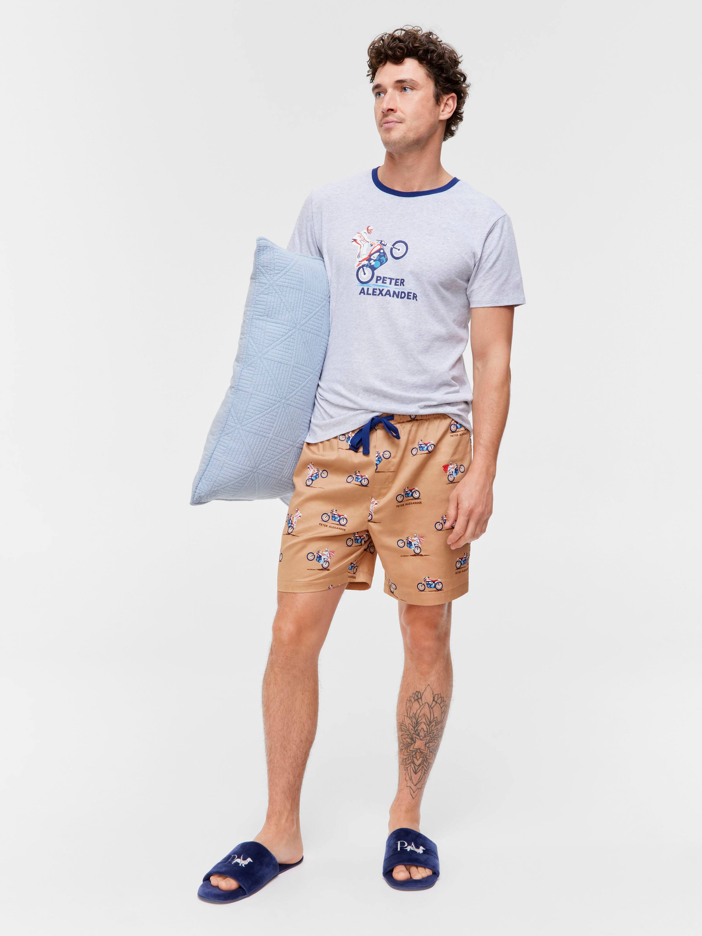 Motorcycle Stunt Rider 100% Cotton Mid Short