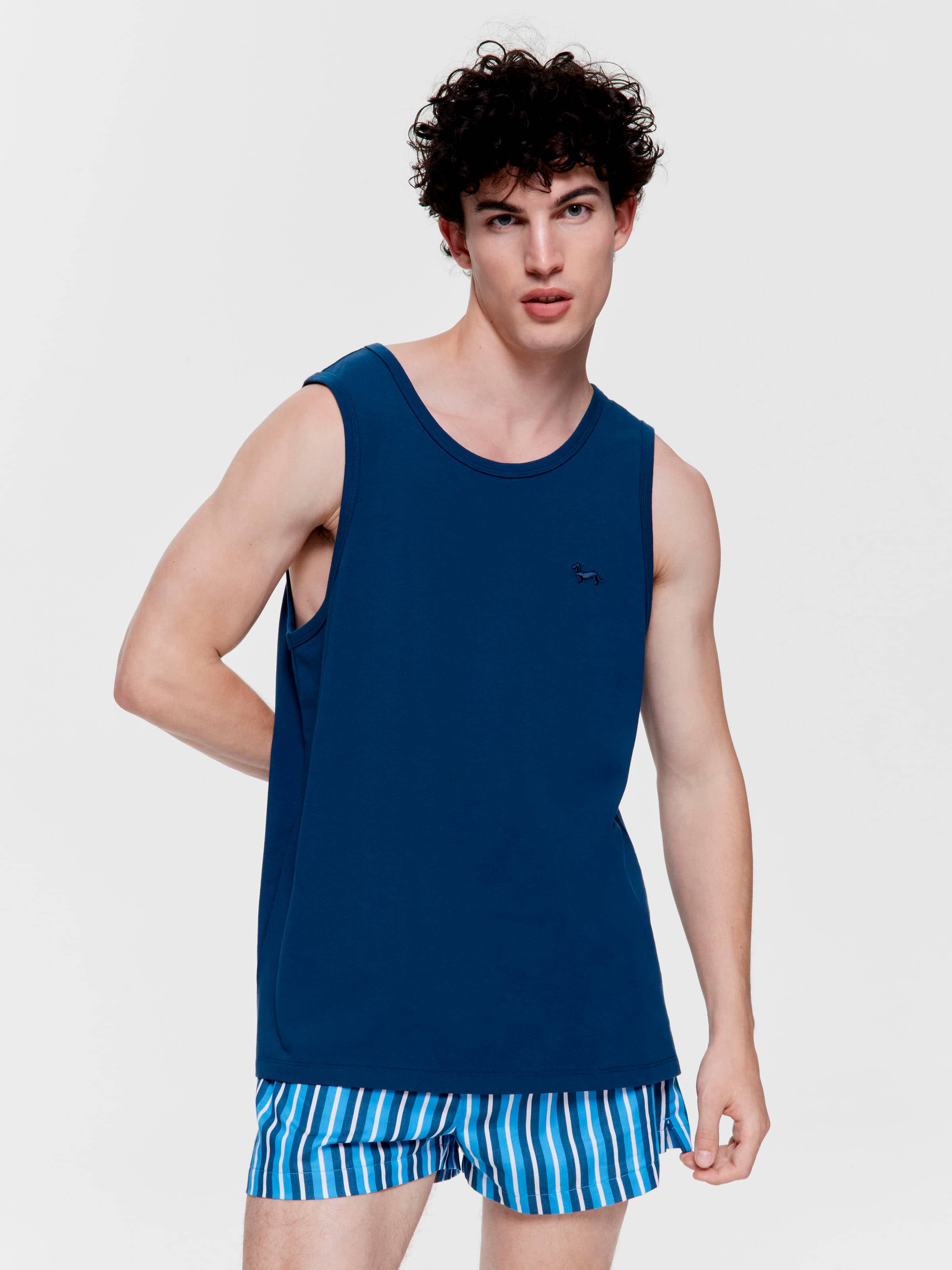 Navy Blue Sleeveless Tee