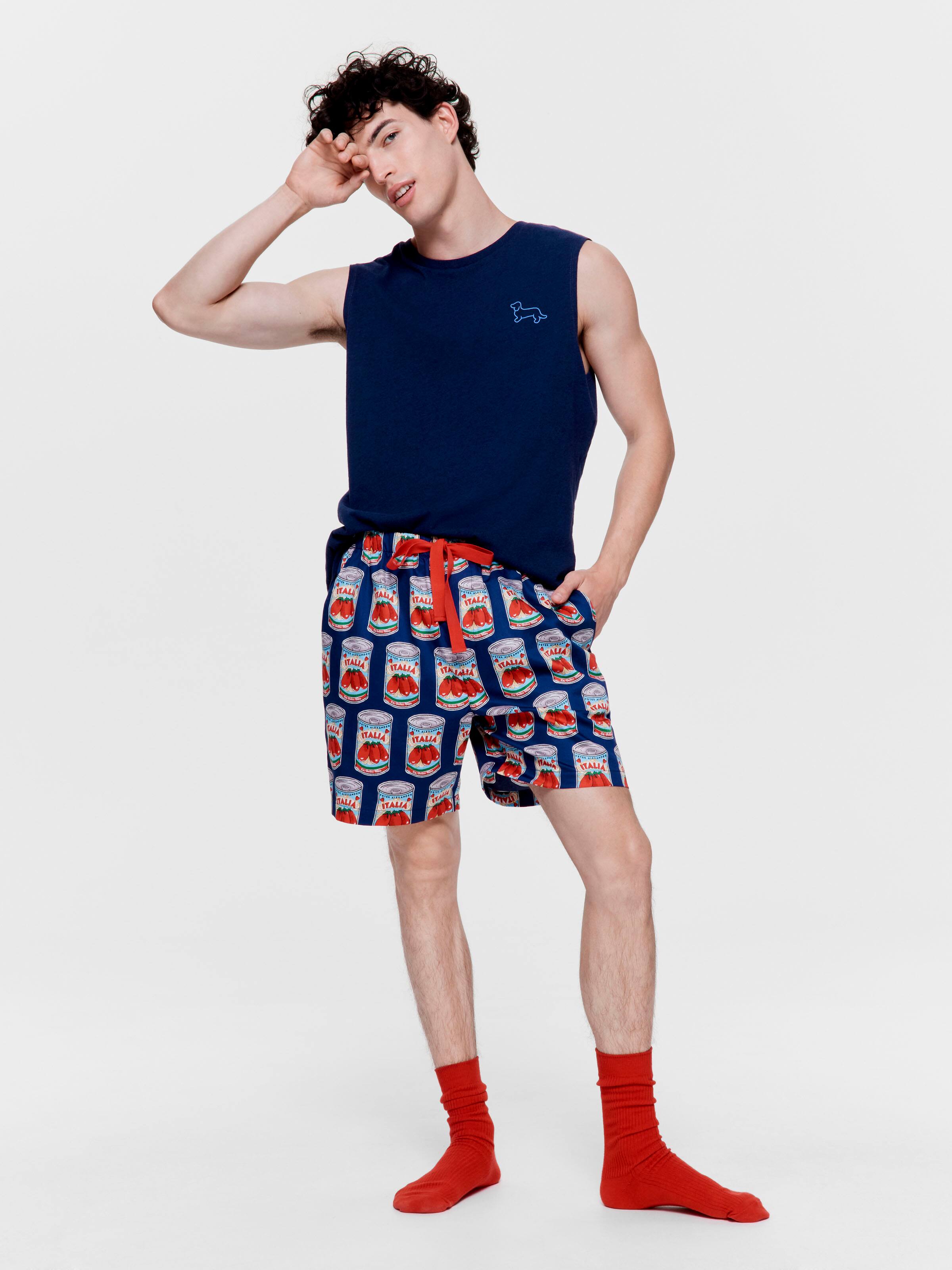 Italian Canned Tomato 100% Cotton Mid Short