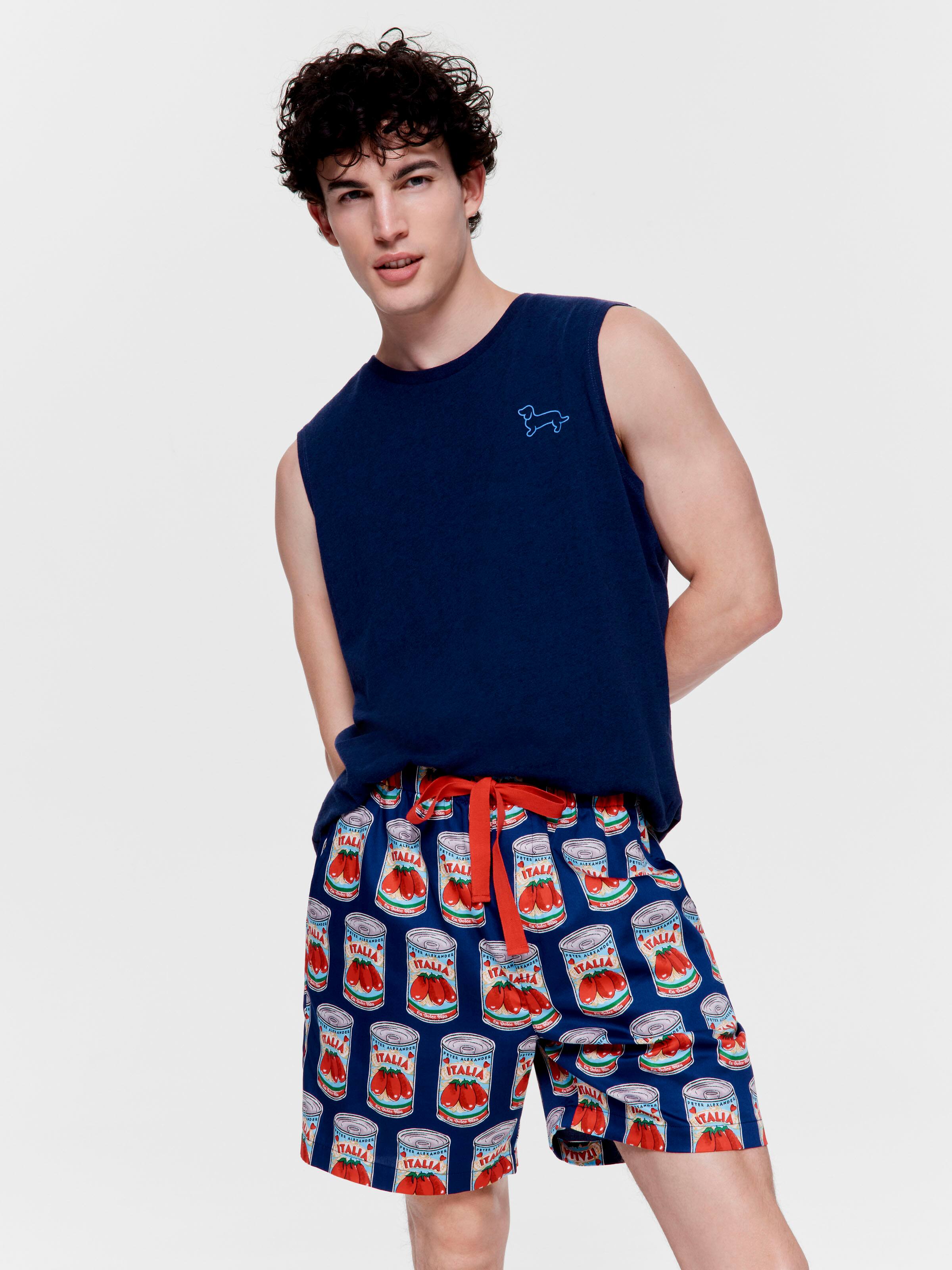 Italian Canned Tomato 100% Cotton Mid Short