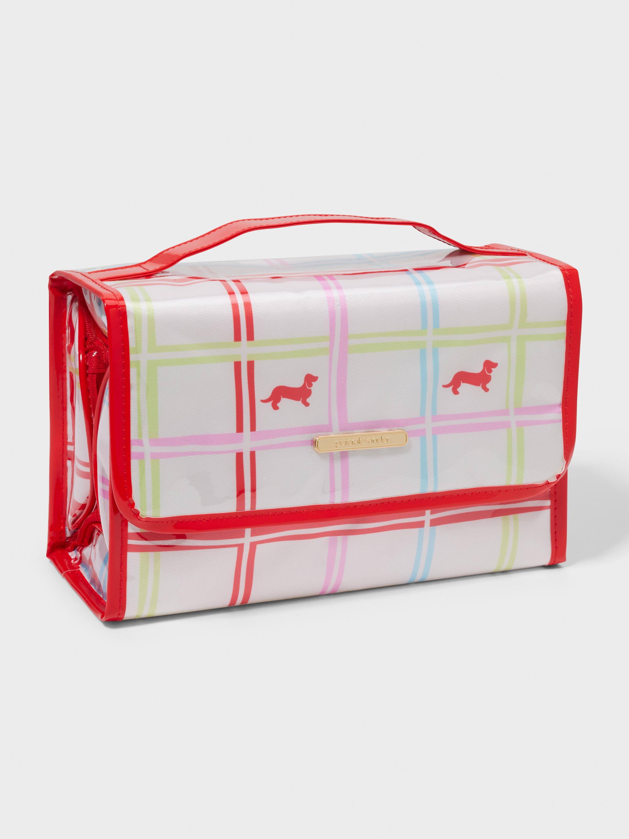 Penny Check Fold Out Cosmetic Bag