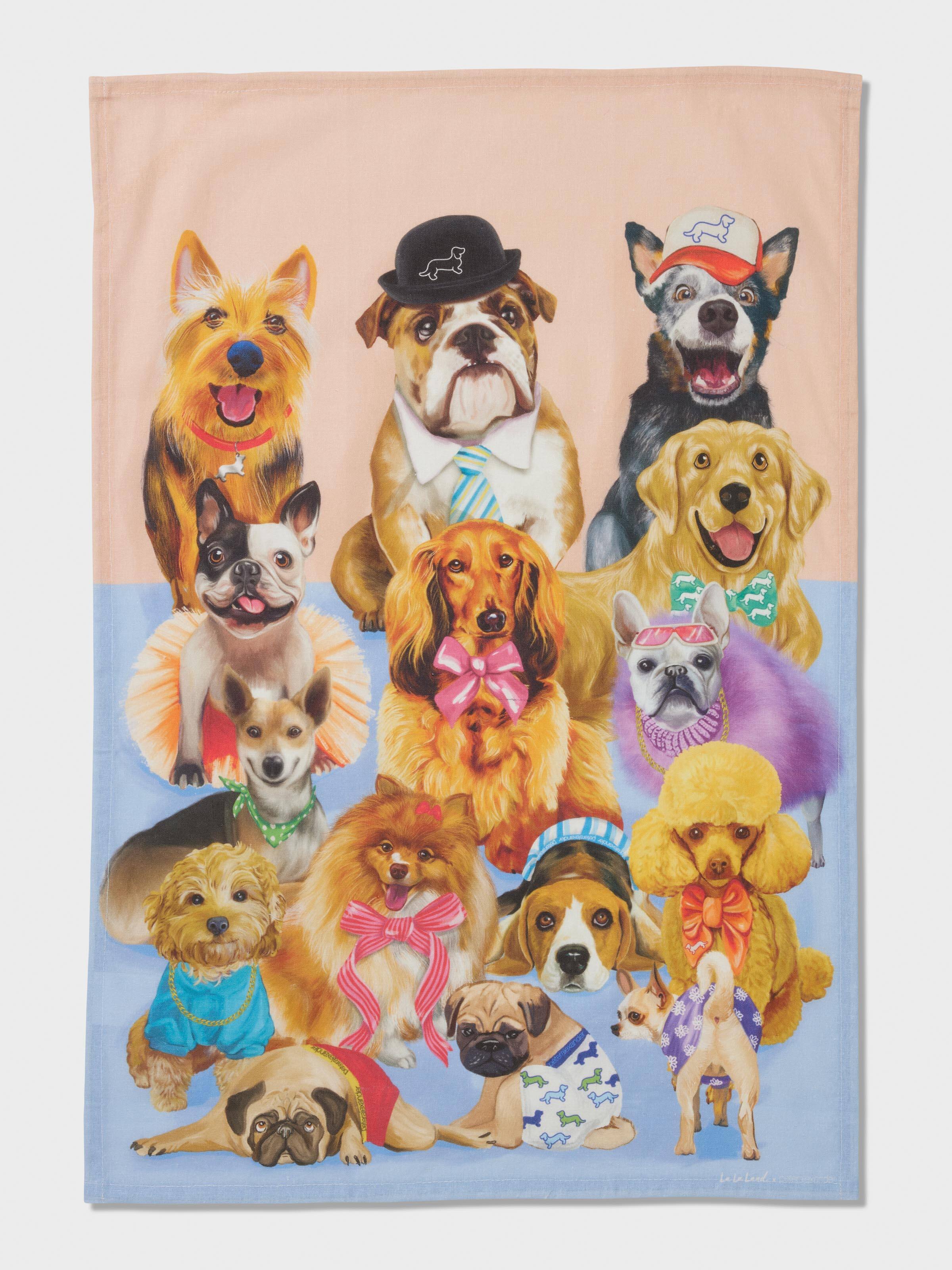 Furry Friends Tea Towel By La La Land