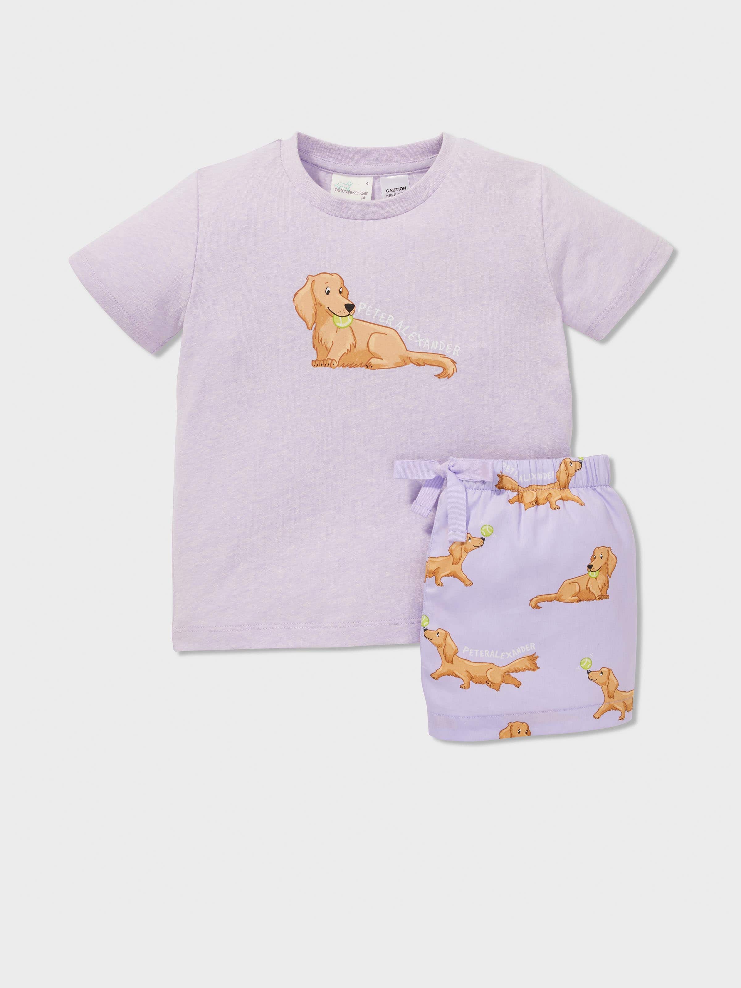 Jnr Girls Purple Penny Short Pj Set