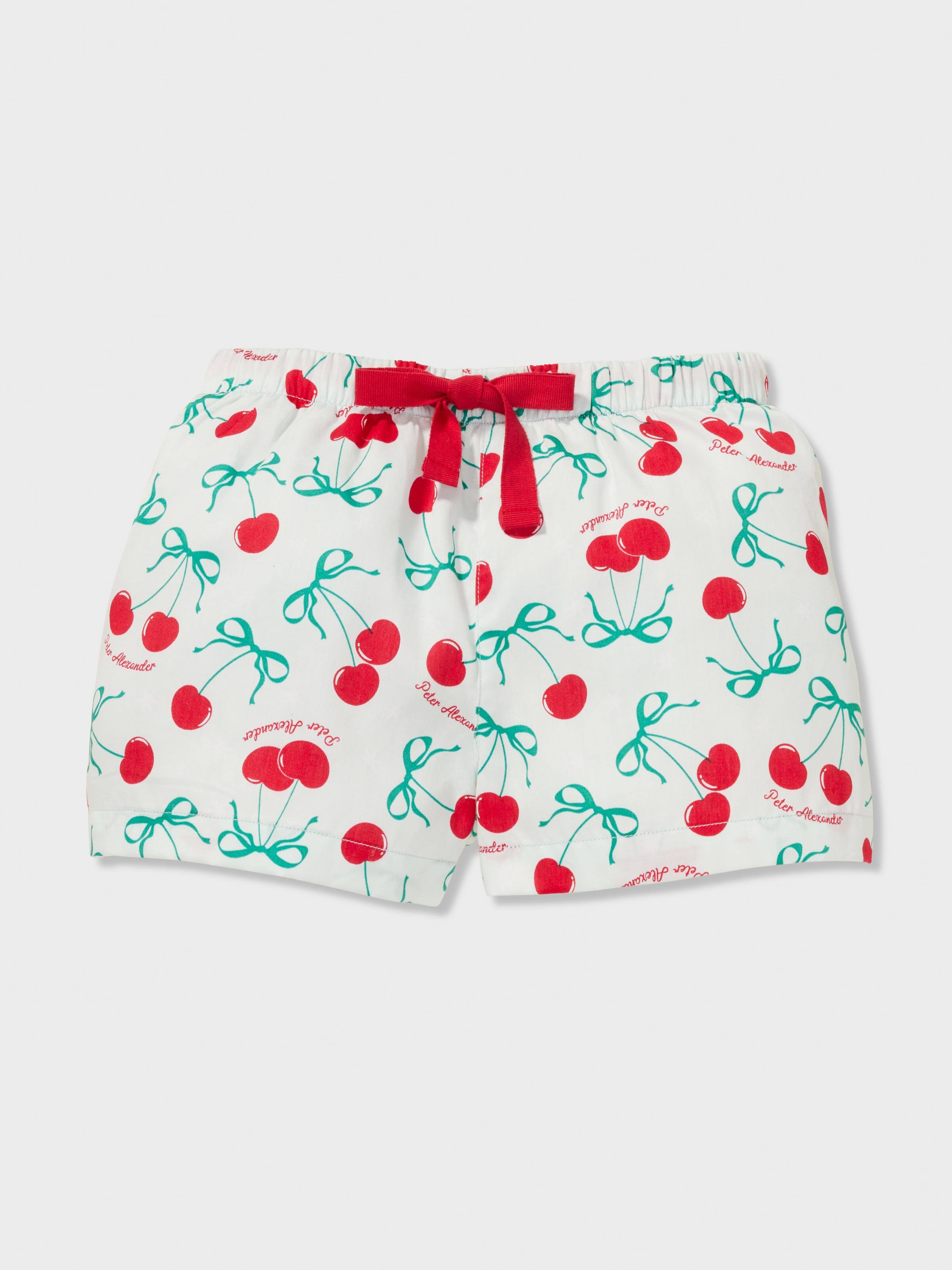Girls Cherry Classic 100% Cotton Short Pj Set