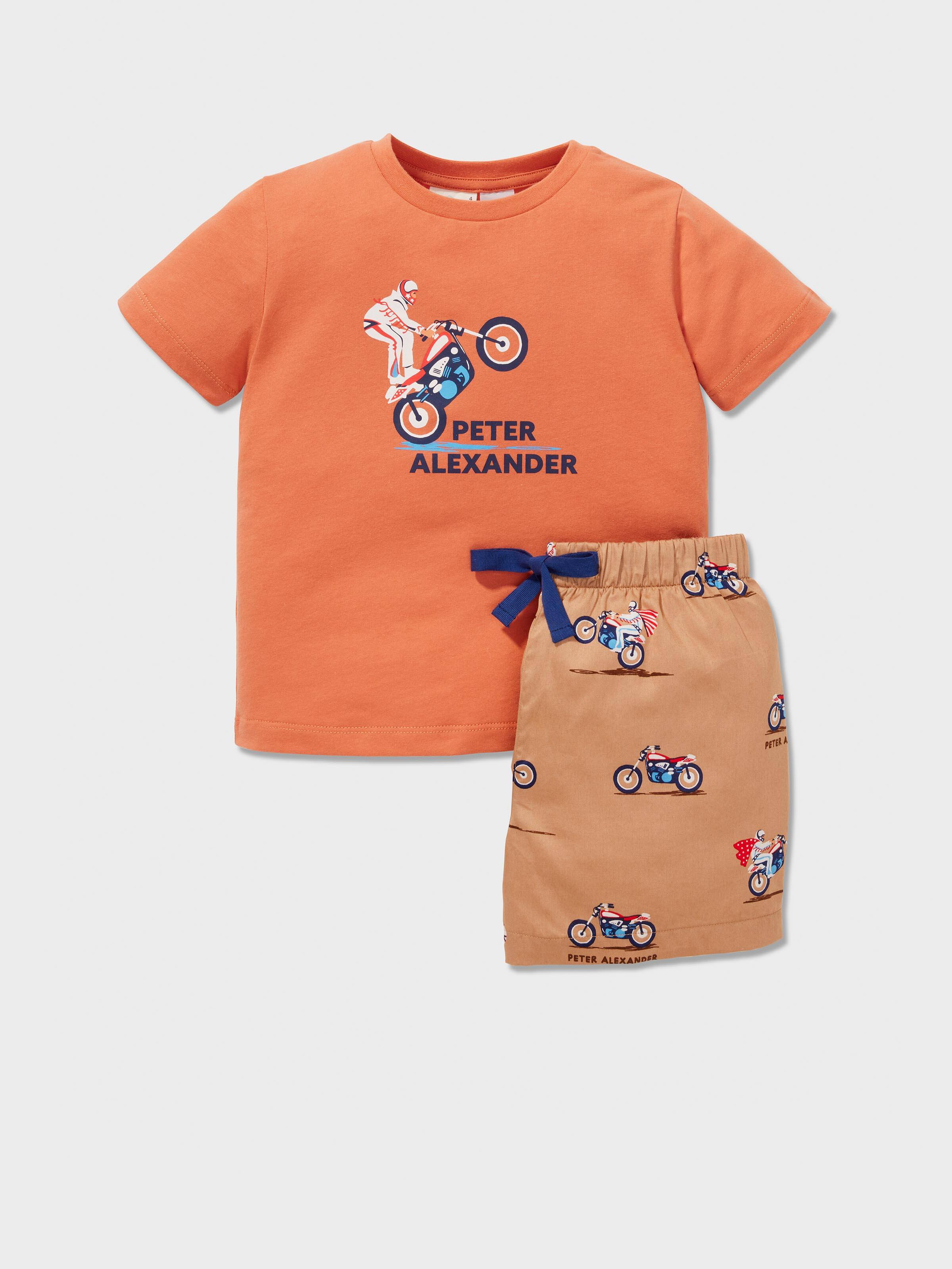Jnr Boys Stuntman 100% Cotton Short Pj Set